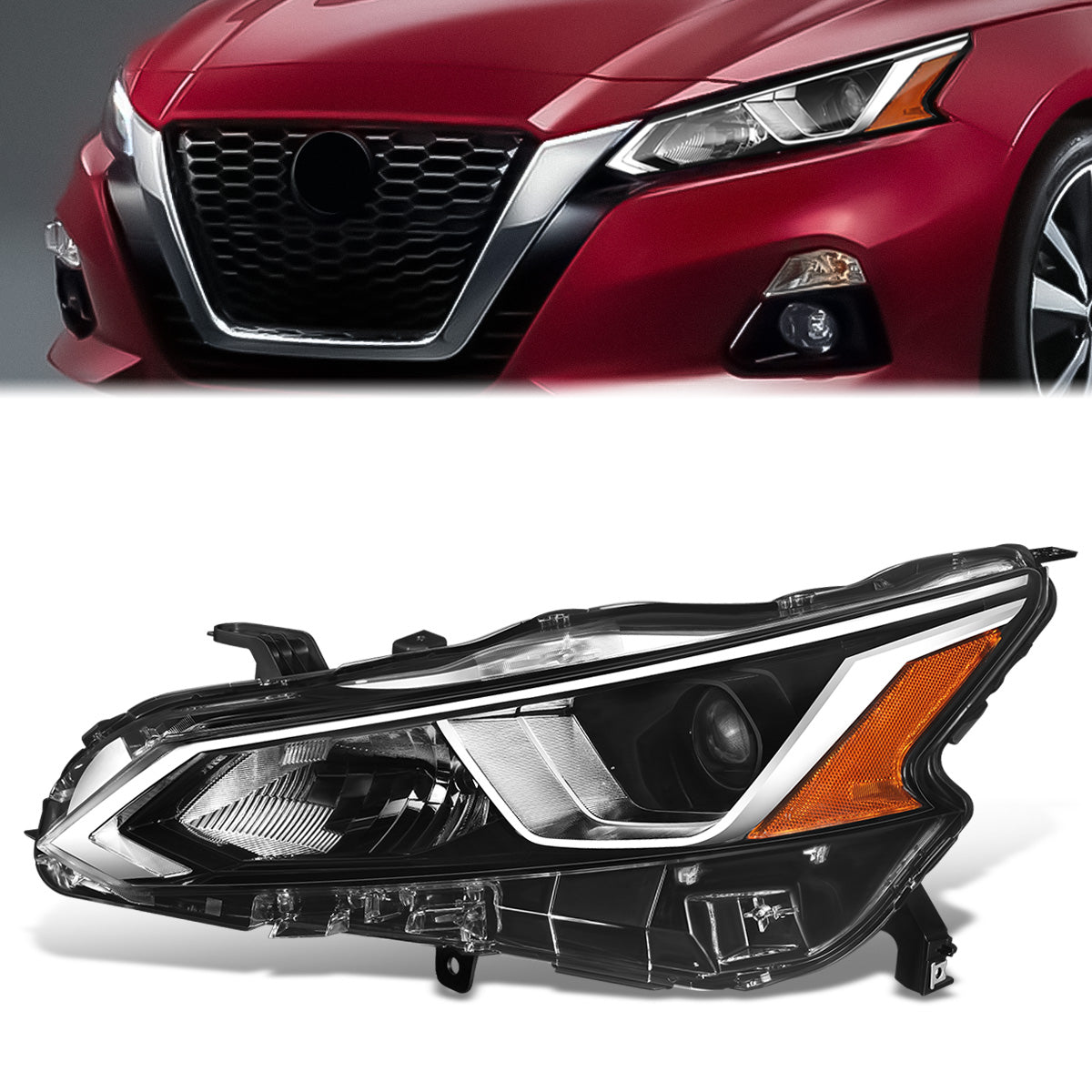 Factory Style Projector Headlight (Left) <br>19-22 Nissan Altima