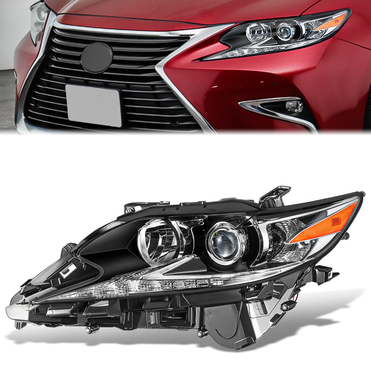 Factory Style LED DRL Headlight (Left) <br>16-18 Lexus ES300H, Lexus ES350