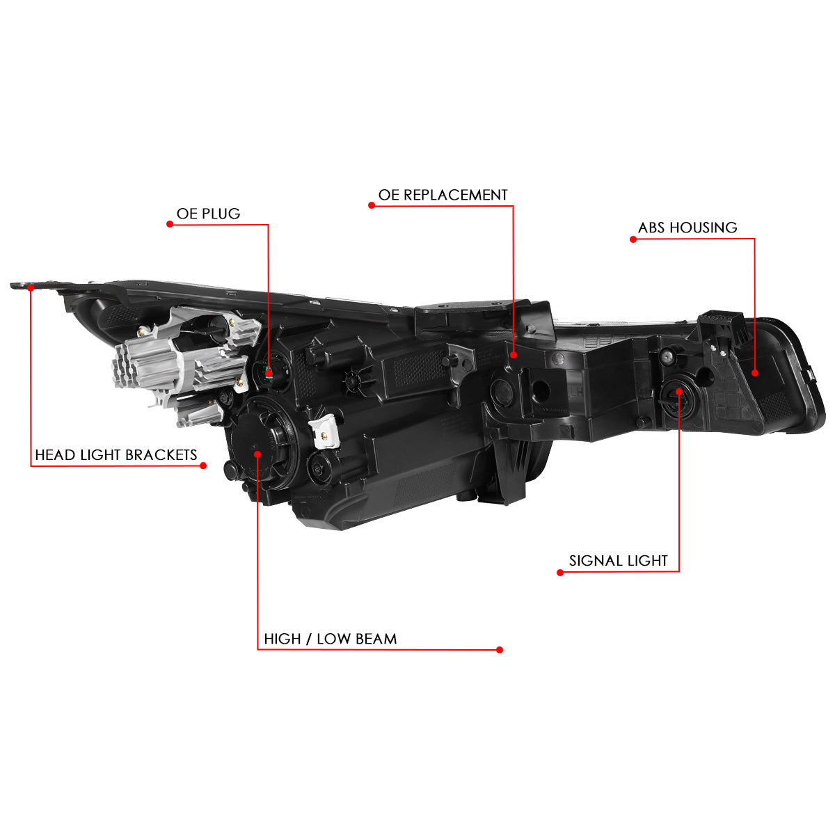 LED DRL Projector Headlight (Left) <br>21-22 Hyundai Elantra