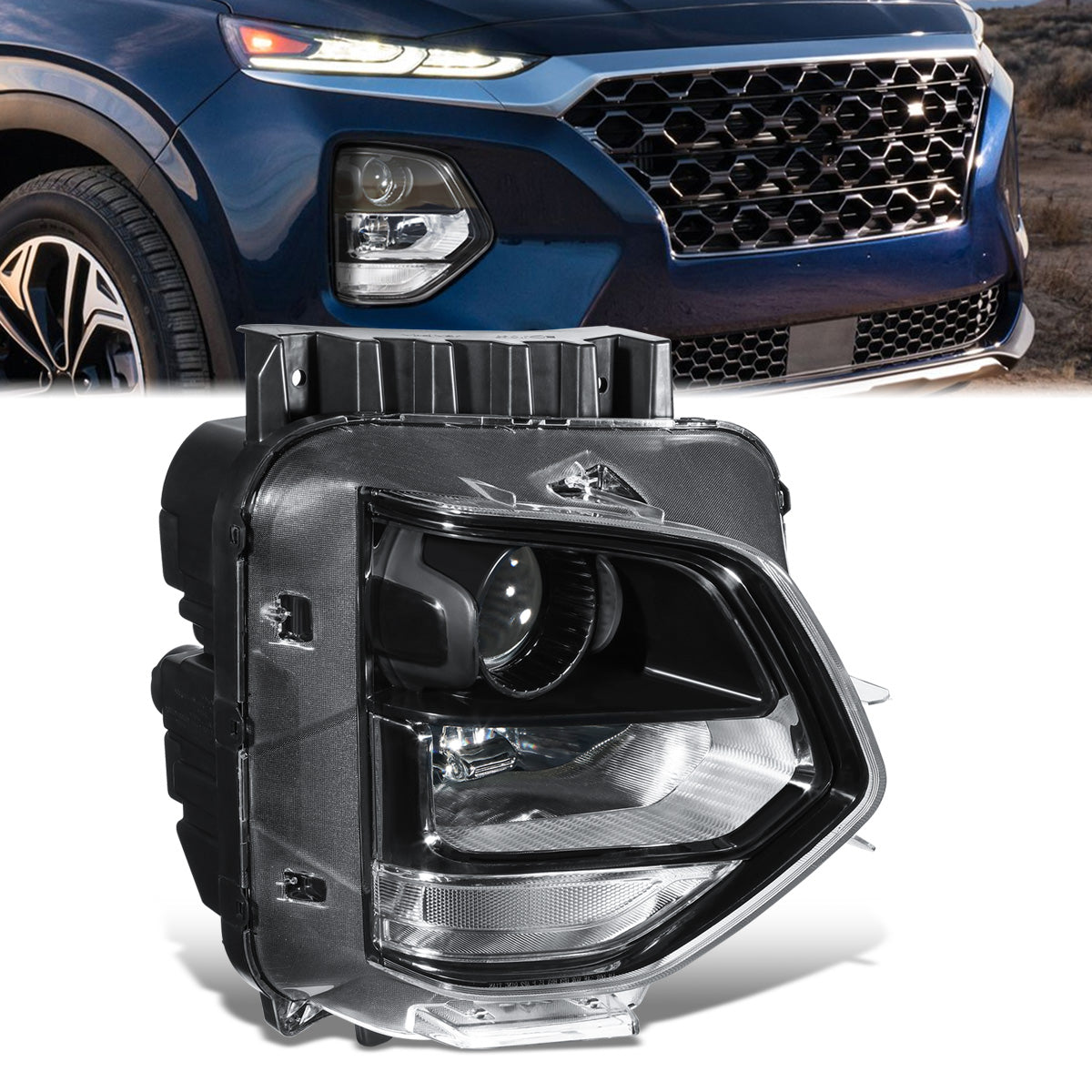 Factory Style Projector Headlight (Right) <br>19-20 Hyundai Santa Fe