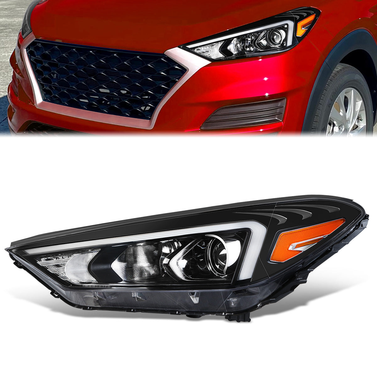 Factory Style Projector Headlight (Left) <br>19-21 Hyundai Tucson