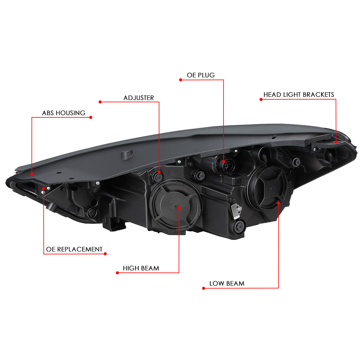 LED DRL Projector Headlight (Right) <br>19-21 Hyundai Tucson