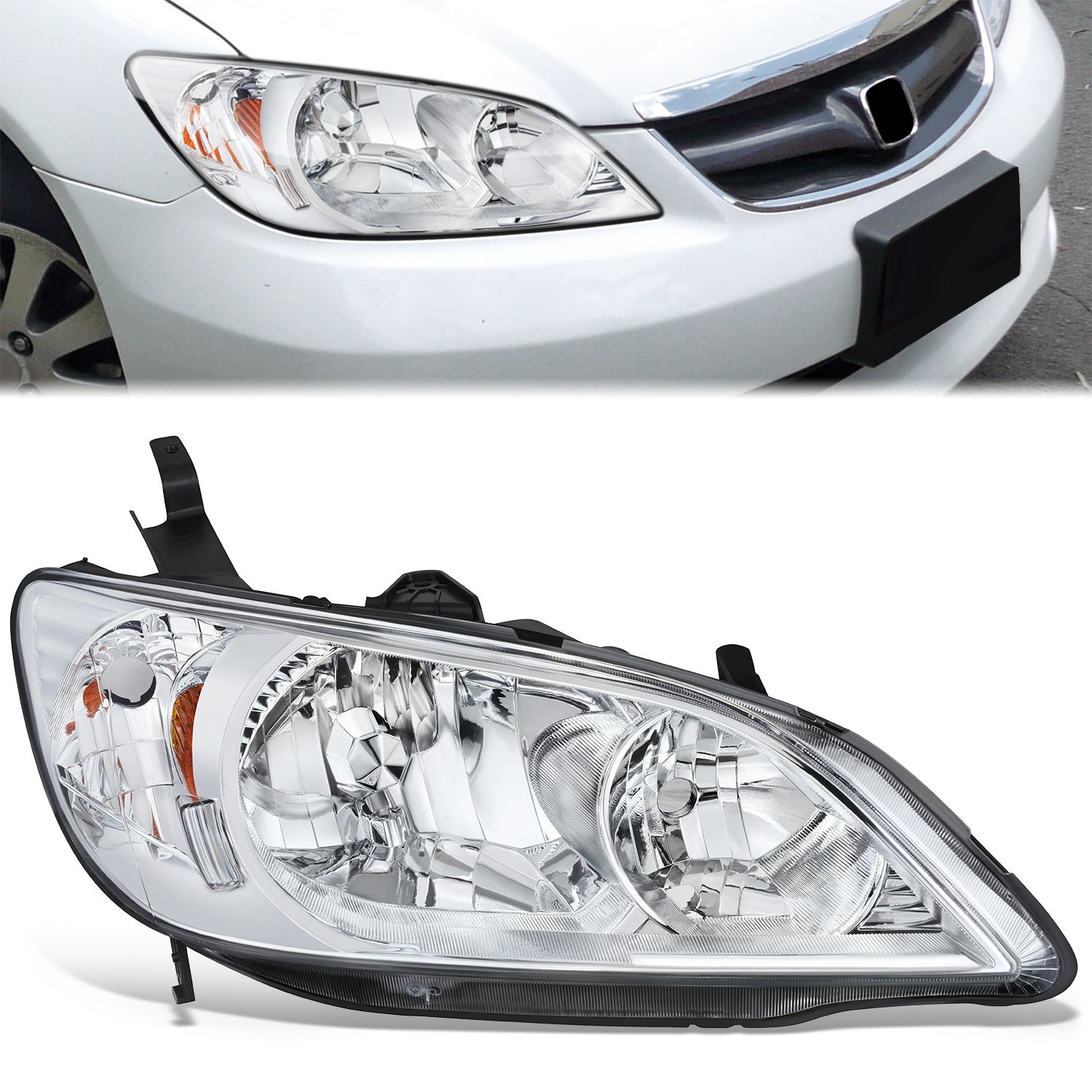 Factory Style Headlight (Right) <br>04-05 Honda Civic Coupe/Sedan