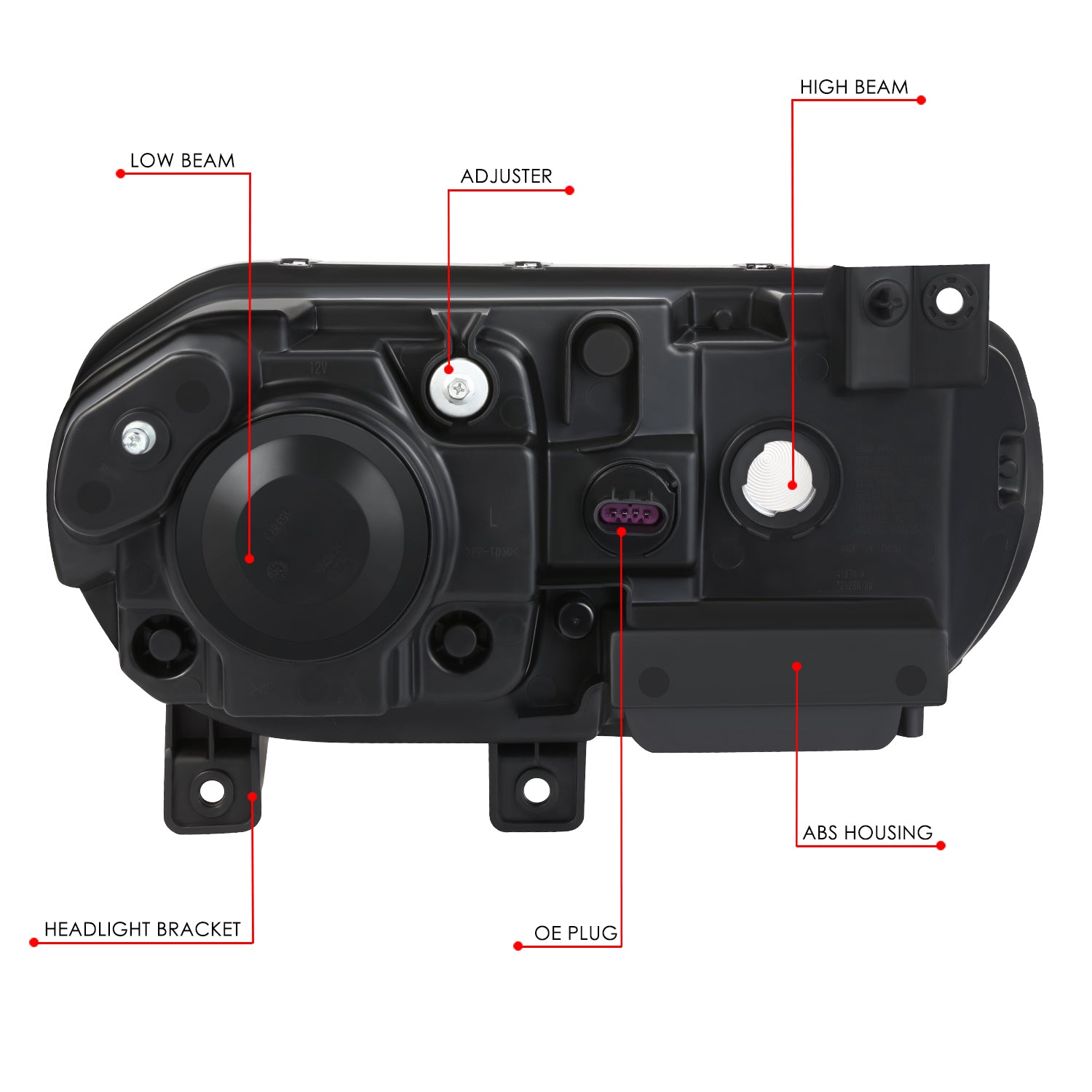 Factory Style Projector Headlight (Left) <br>08-14 Dodge Challenger