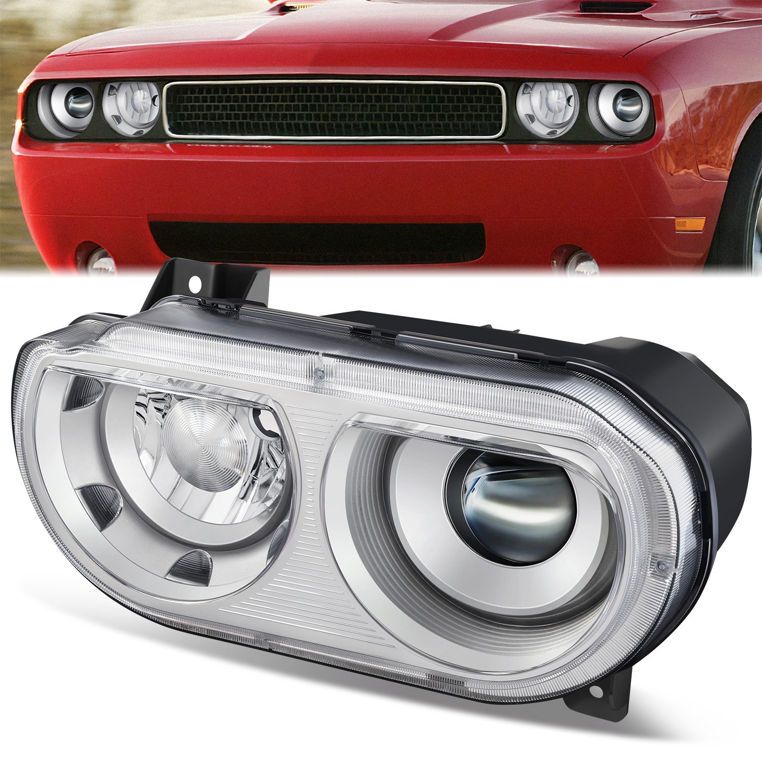 Factory Style Projector Headlight (Left) <br>08-14 Dodge Challenger