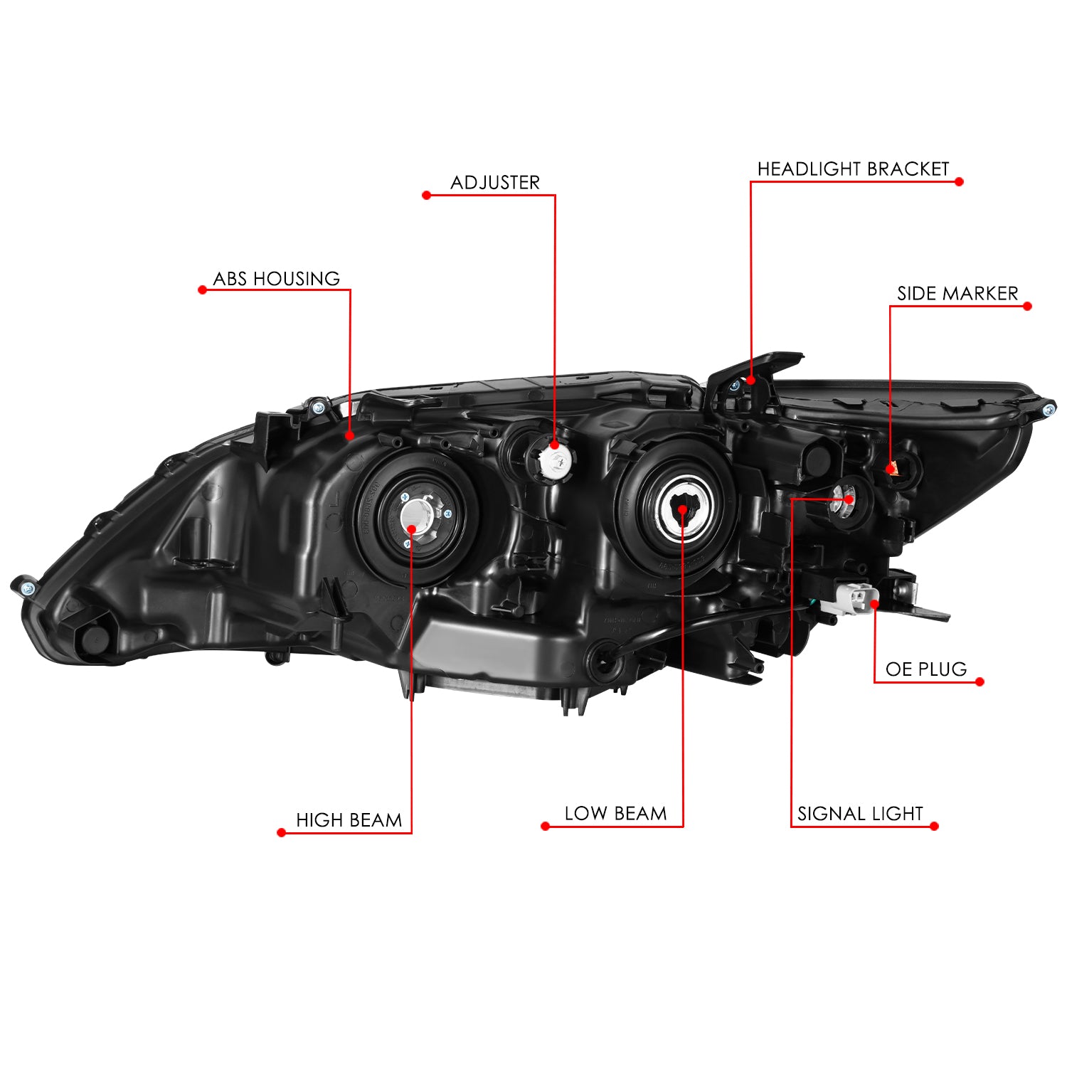 LED DRL Projector Headlight (Right) <br>13-15 Lexus ES300H ES350