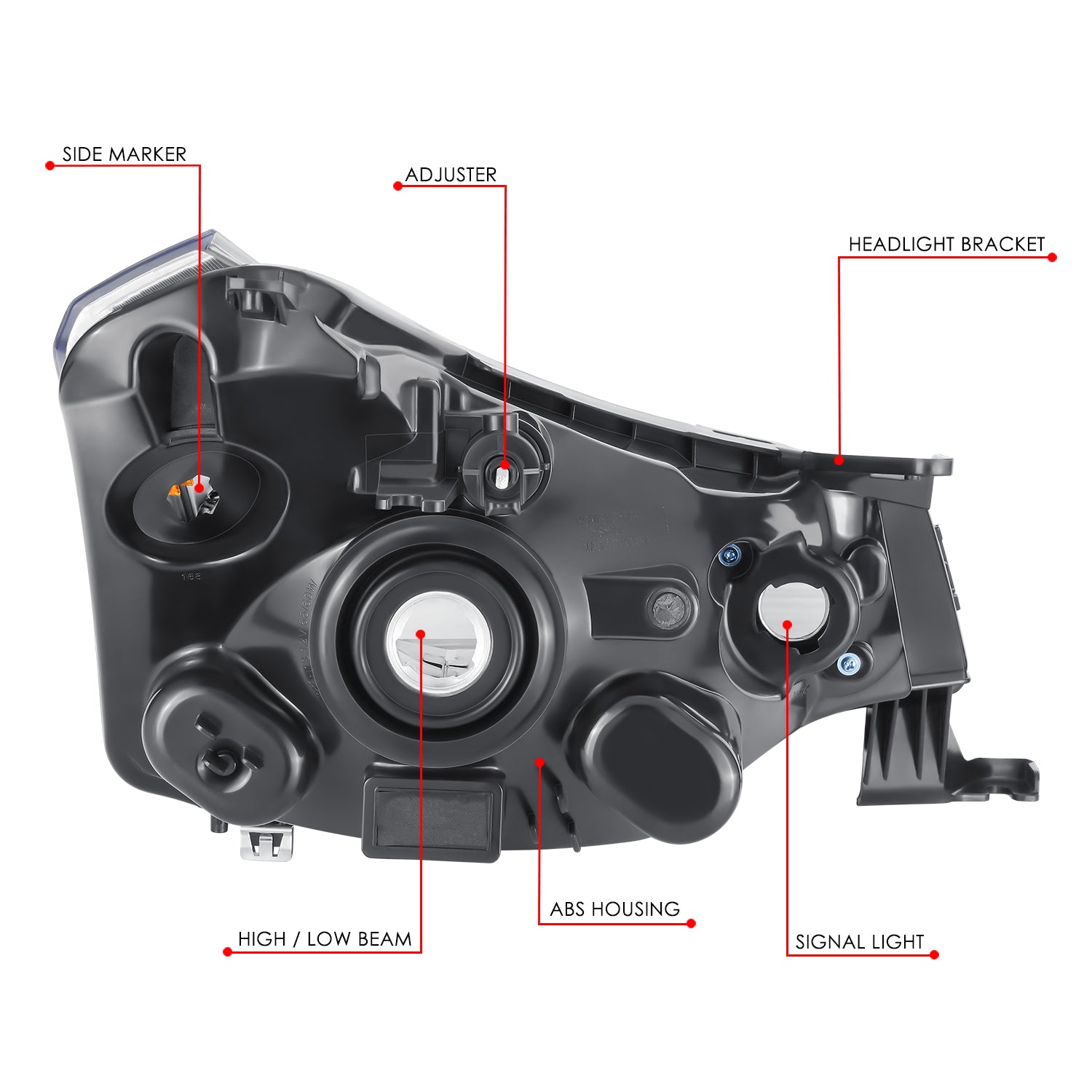 Factory Style Headlight (Left) <br>08-11 Ford Focus S SE SEL