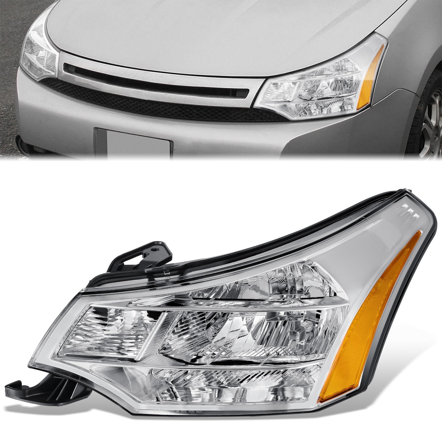 Factory Style Headlight (Left) <br>08-11 Ford Focus S SE SEL