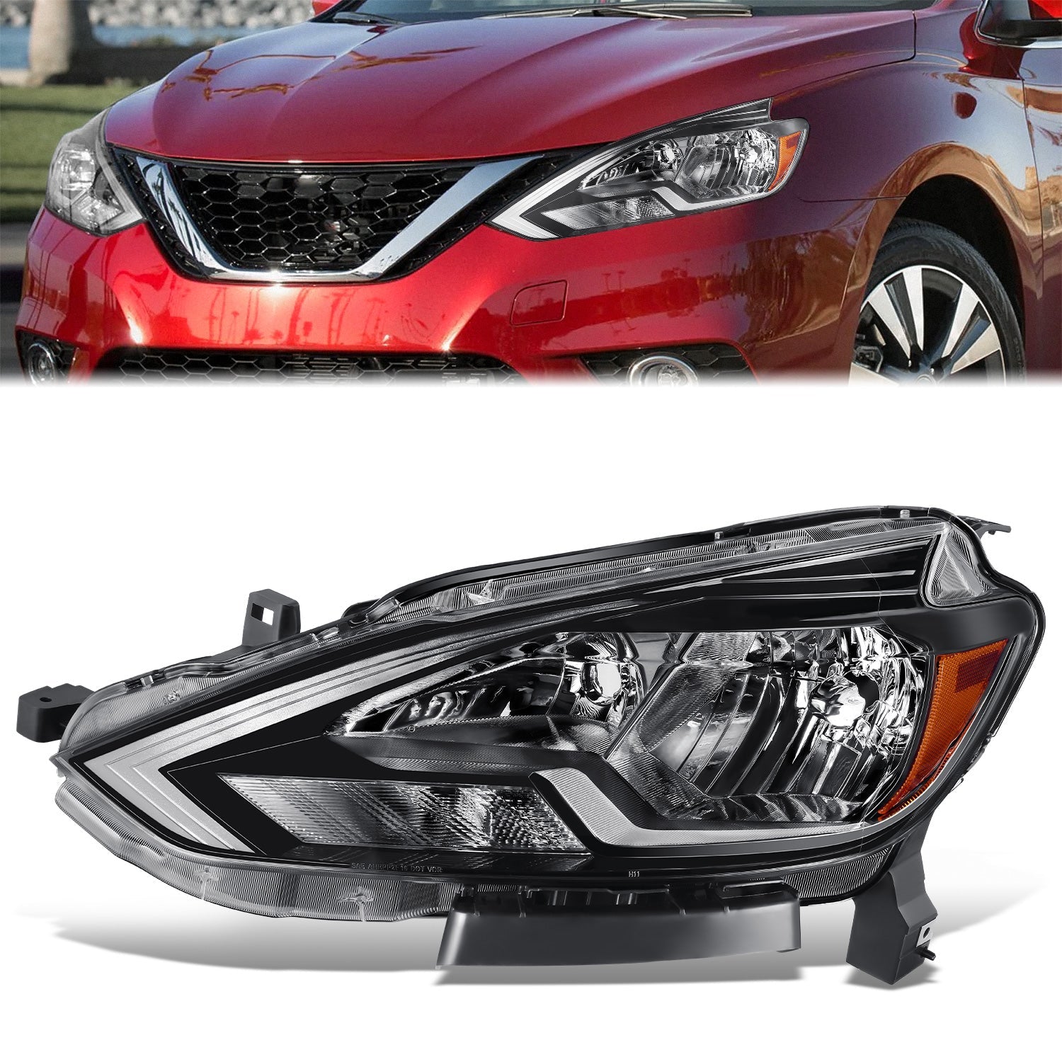 Factory Style Headlight (Left) <br>16-19 Nissan Sentra