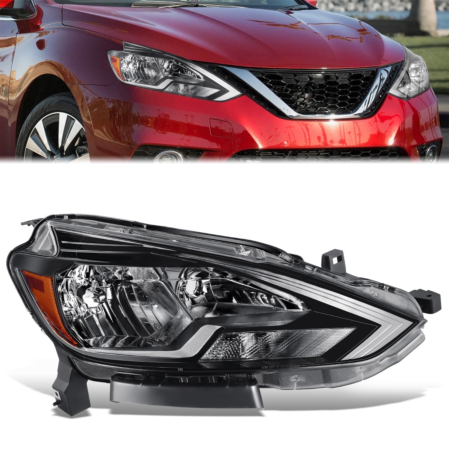 Factory Style Headlight (Right) <br>16-19 Nissan Sentra