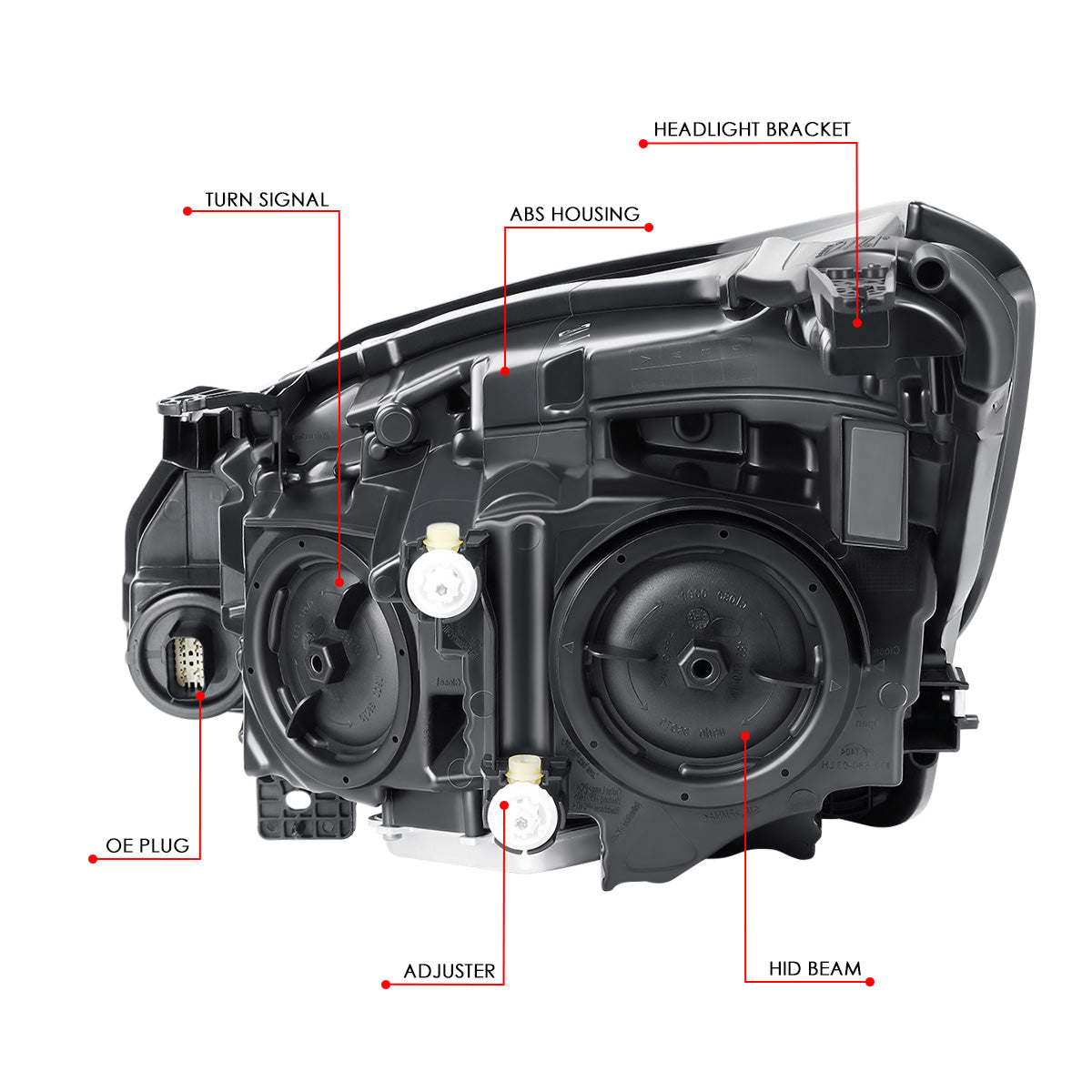 LED DRL ProjectorHeadlight (Right) <br>16-18 Buick Envision