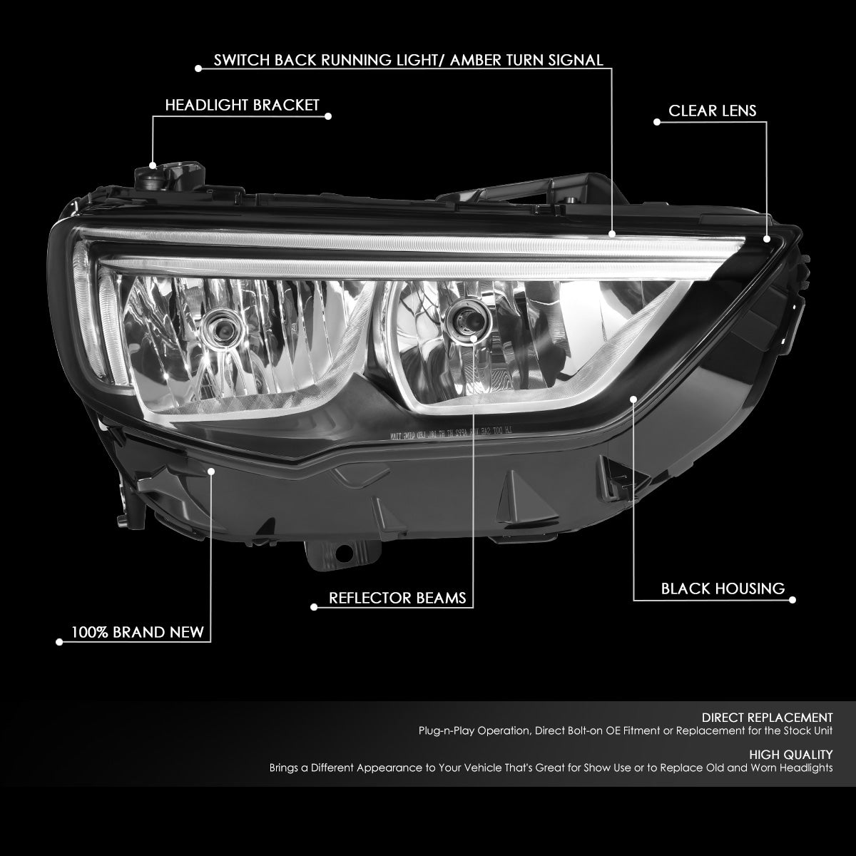 LED DRL Switchback Headlight (Right) <br>18-20 Buick Regal Sportback, Regal Tourx