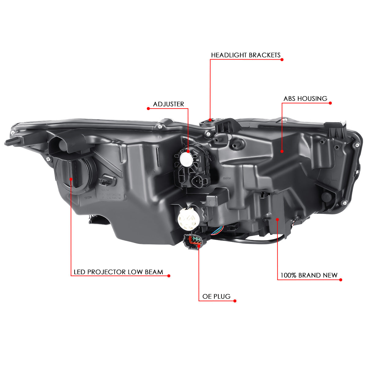 LED DRL Projector Headlight (Left) <br>14-17 Infiniti Q50