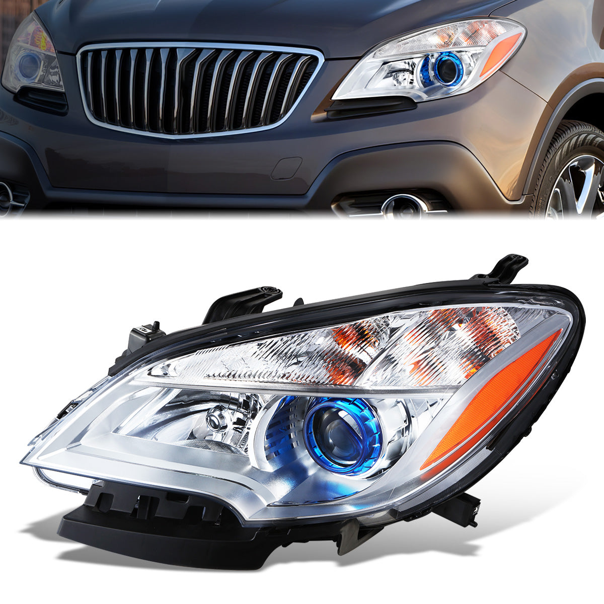 Factory Style Projector Headlight (Left) <br>13-16 Buick Encore