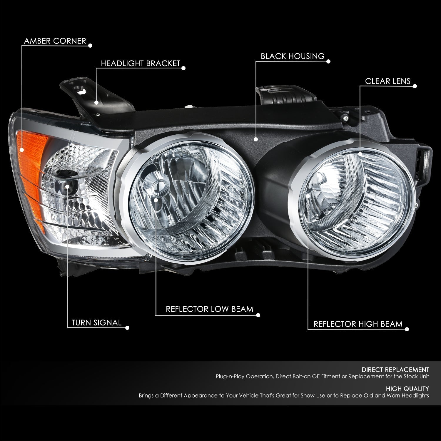 Factory Style Headlight (Right) <br>12-16 Chevy Sonic