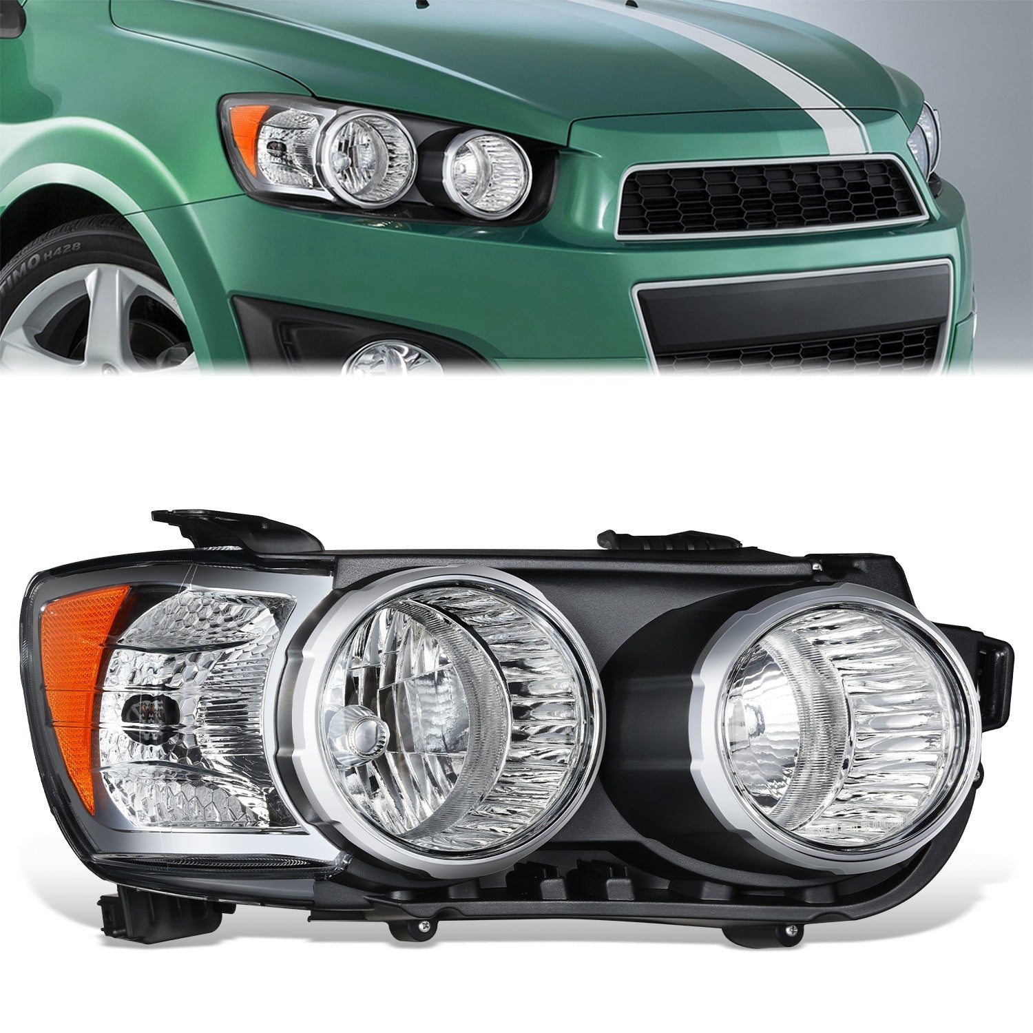 Factory Style Headlight (Right) <br>12-16 Chevy Sonic