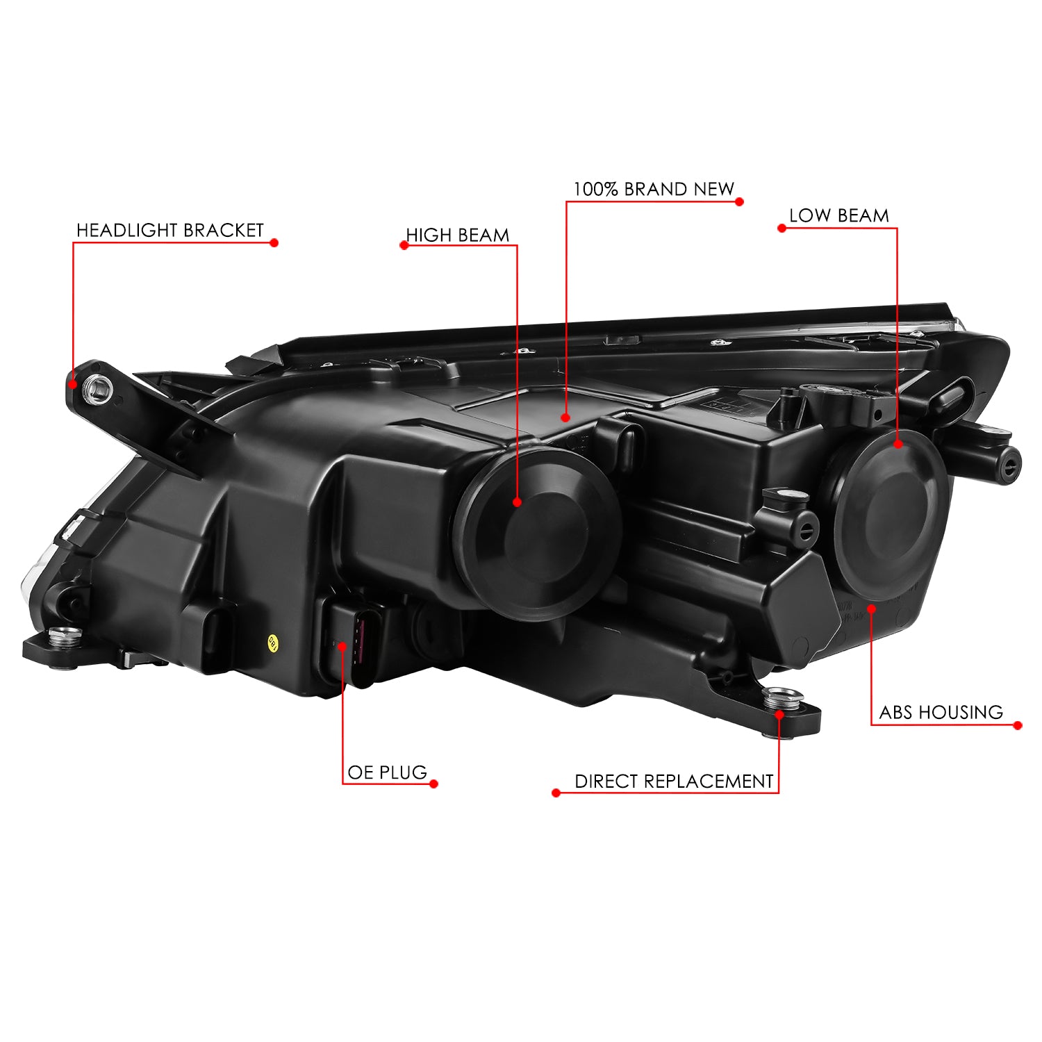 Factory Style Headlight (Right) <br>09-11 Volkswagen Tiguan