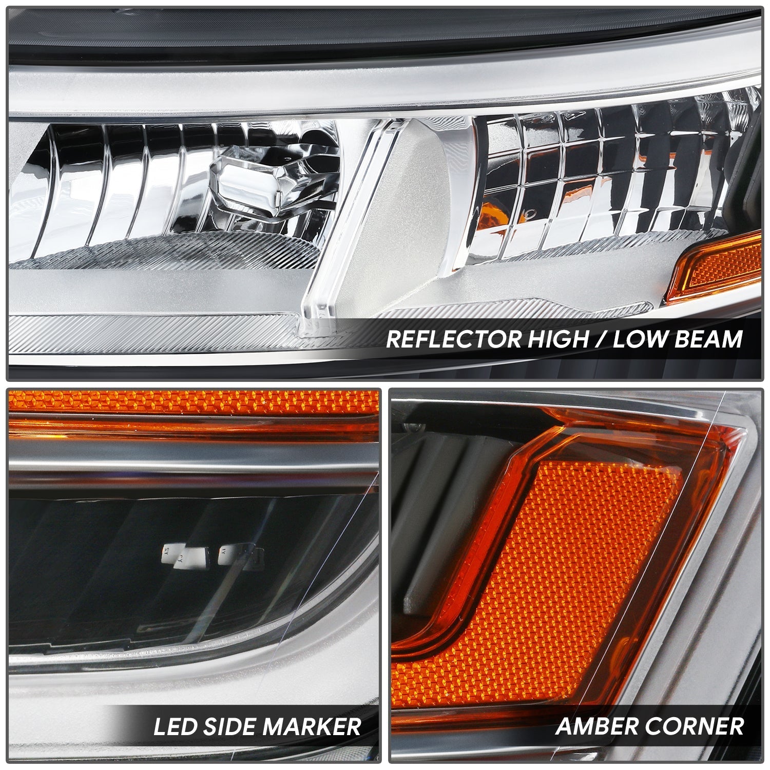 LED DRL Headlight (Left) <br>16-18 Ford Explorer