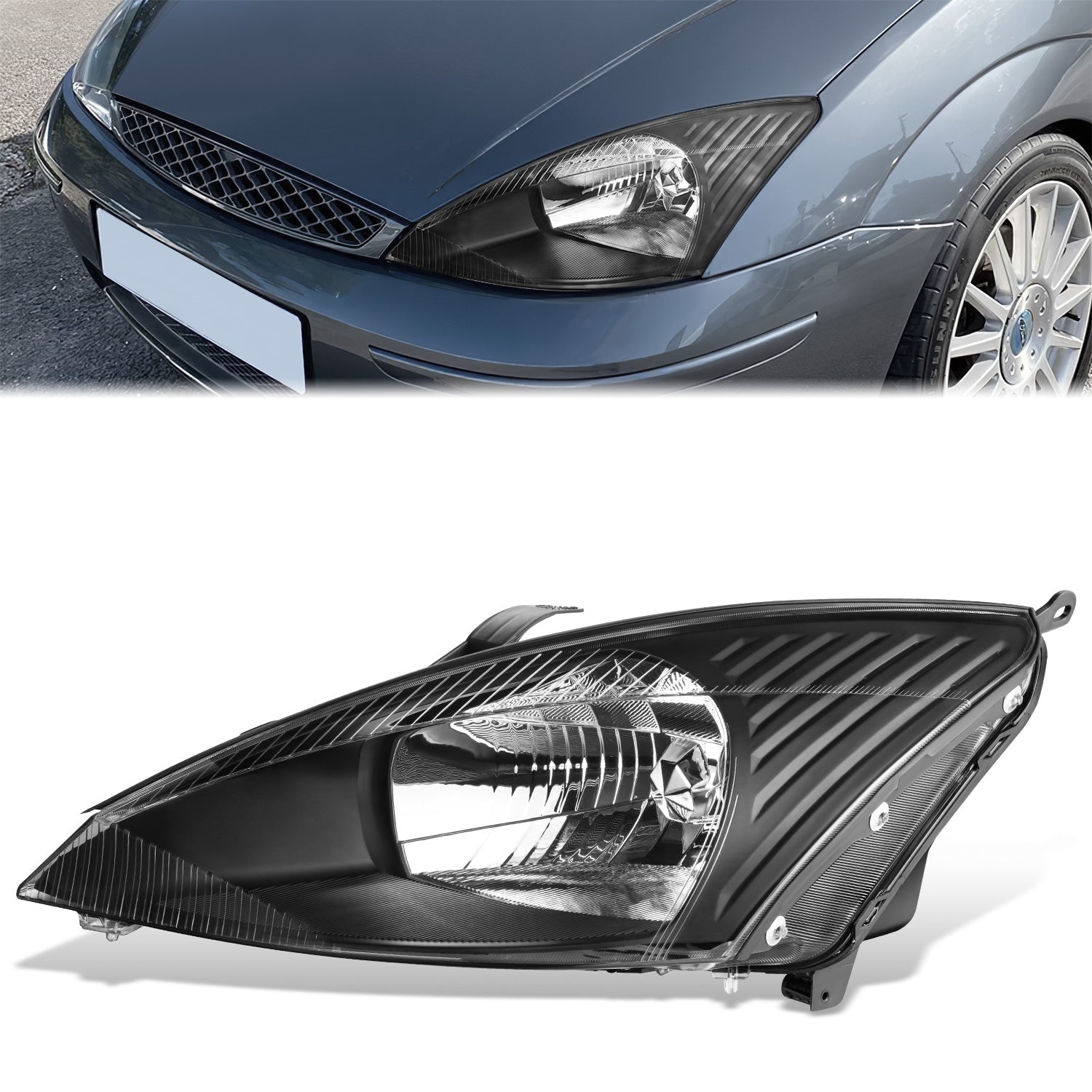 Factory Style Headlight (Left) <br>03-04 Ford Focus