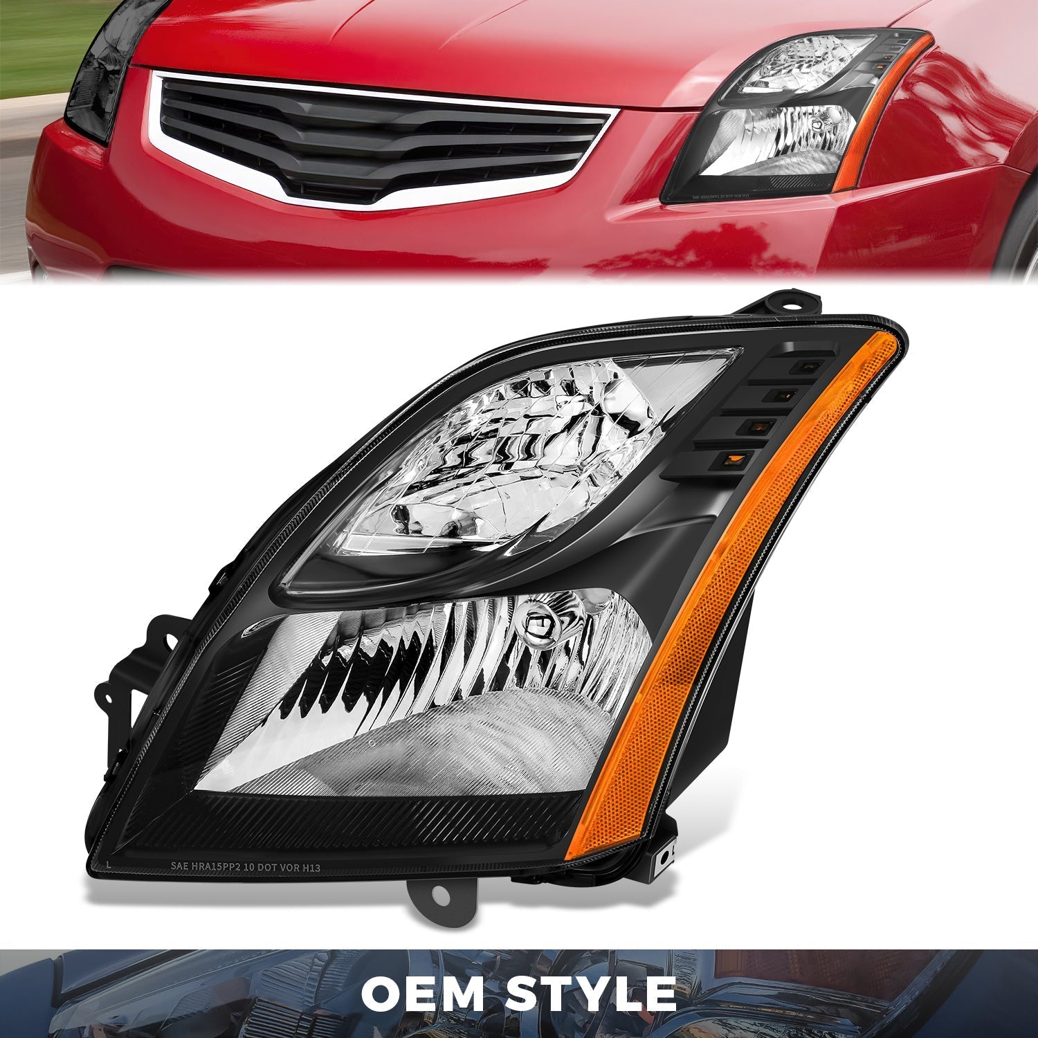 Factory Style Headlight (Left) <br> 10-12 Nissan Sentra