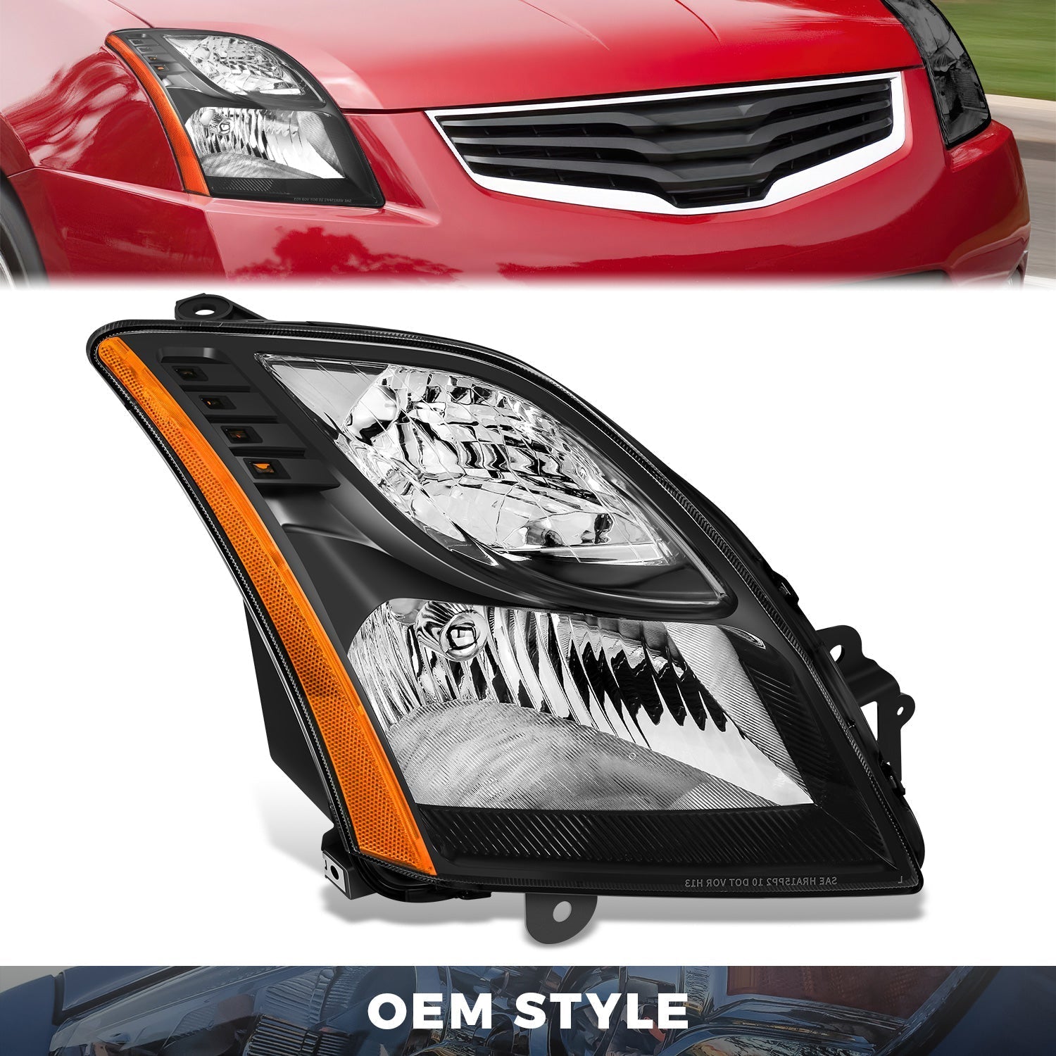 Factory Style Headlight (Right) <br> 10-12 Nissan Sentra