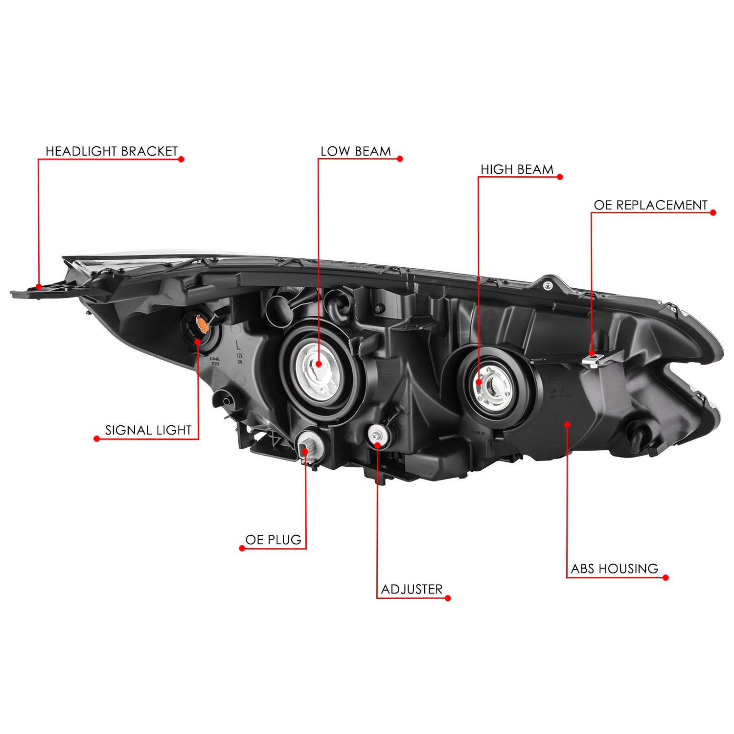 Factory Style LED DRL Headlight (Left) <br> 15-16 Honda Cr-V