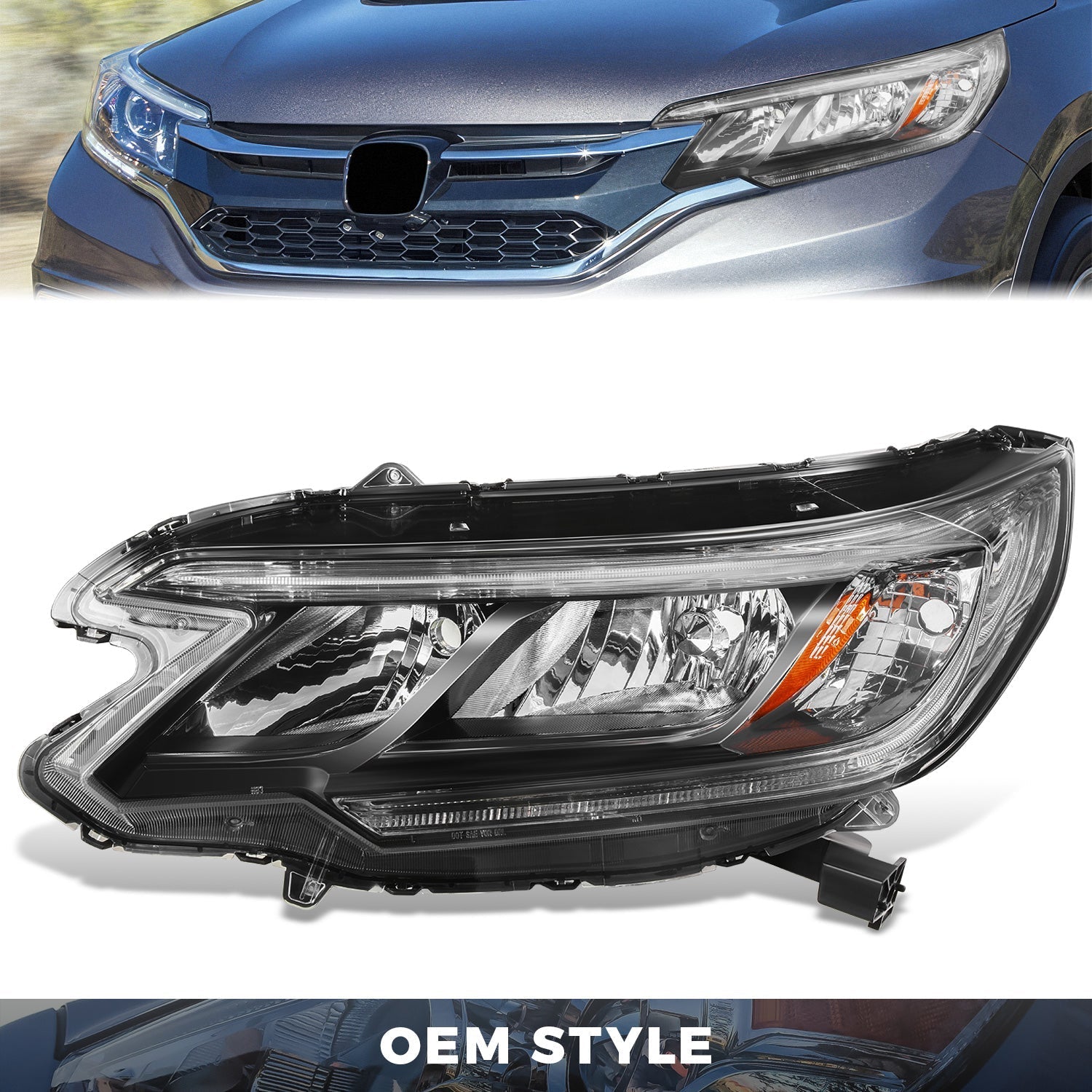 Factory Style LED DRL Headlight (Left) <br> 15-16 Honda Cr-V