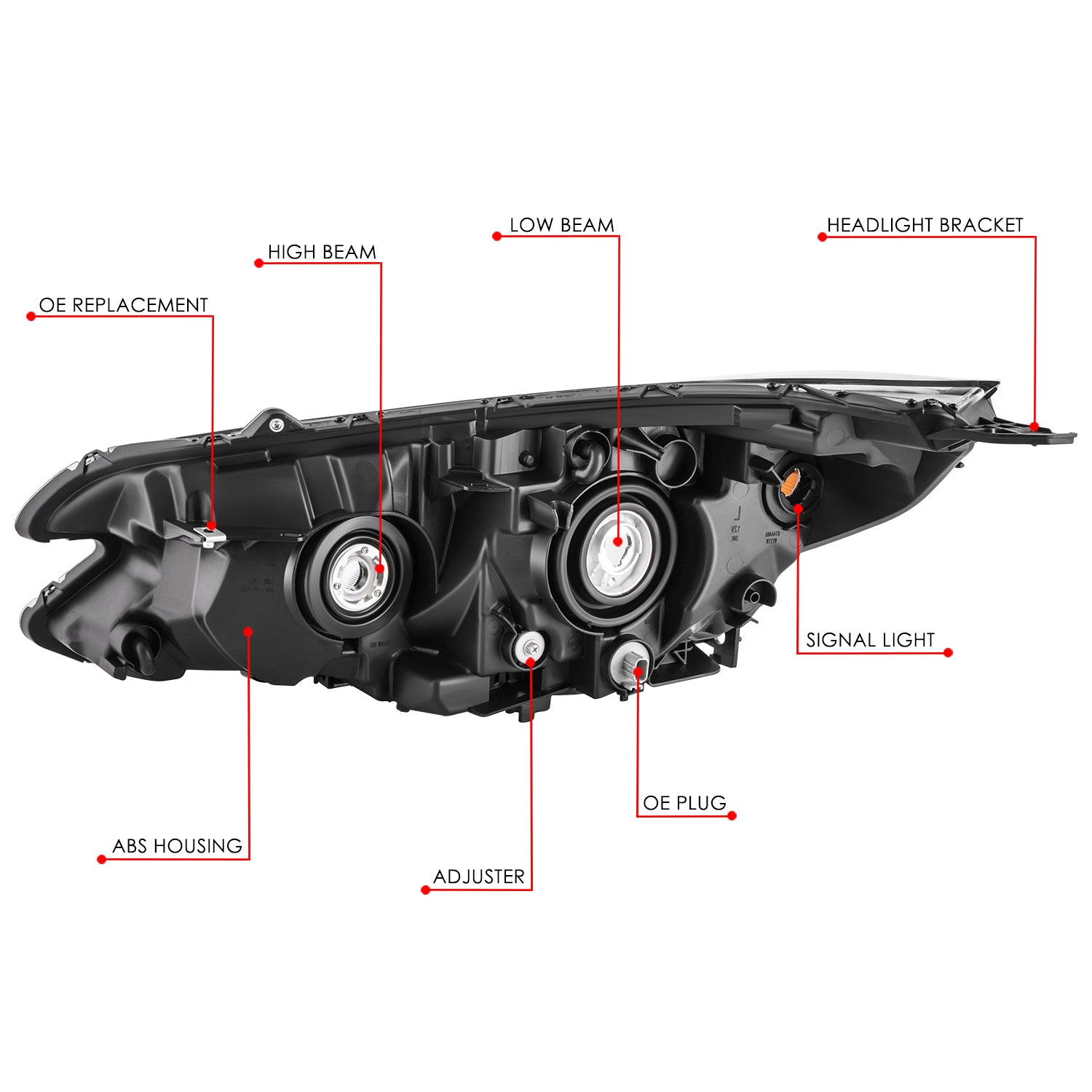 Factory Style LED DRL Headlight (Right) <br> 15-16 Honda Cr-V