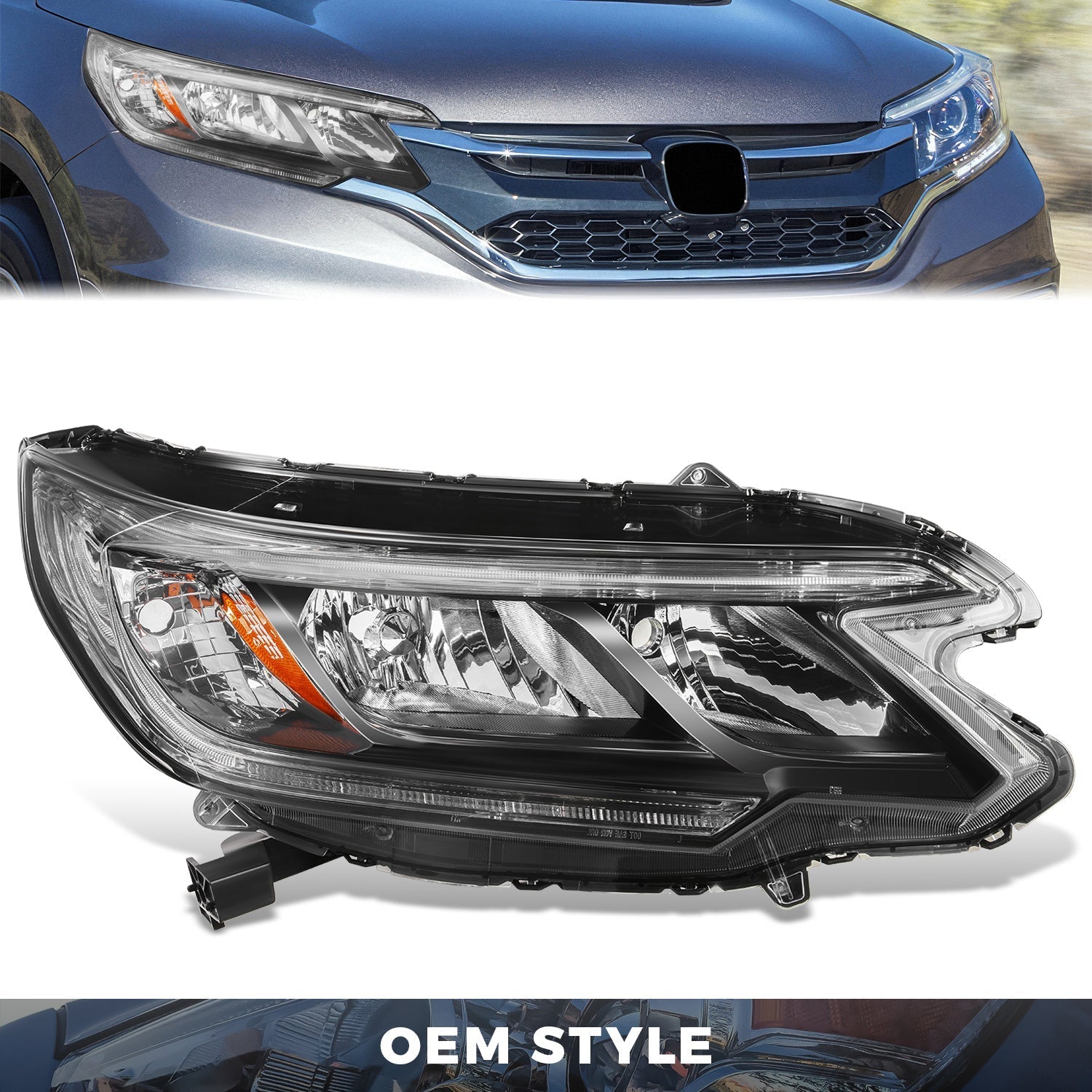 Factory Style LED DRL Headlight (Right) <br> 15-16 Honda Cr-V