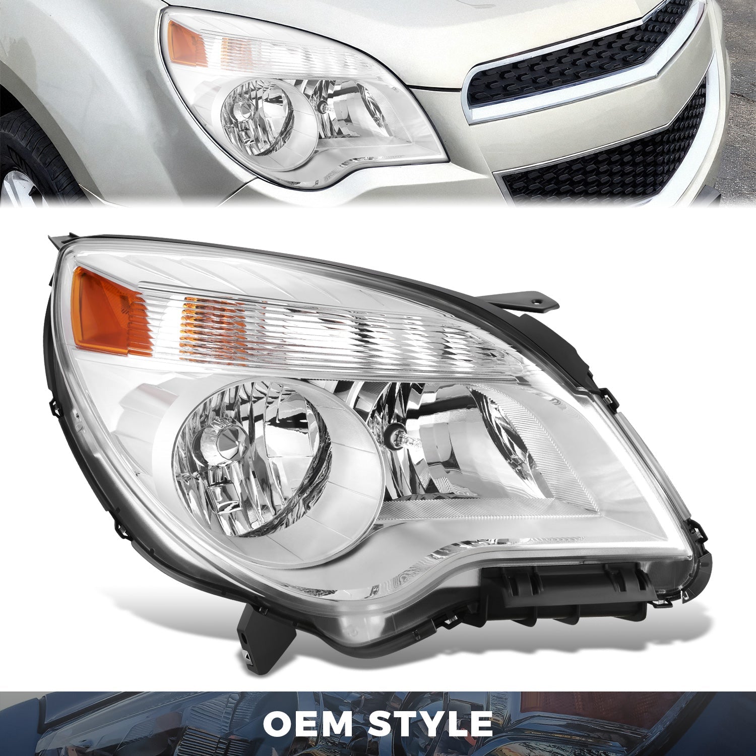 Factory Style Headlight (Right) <br> 10-15 Chevy Equinox