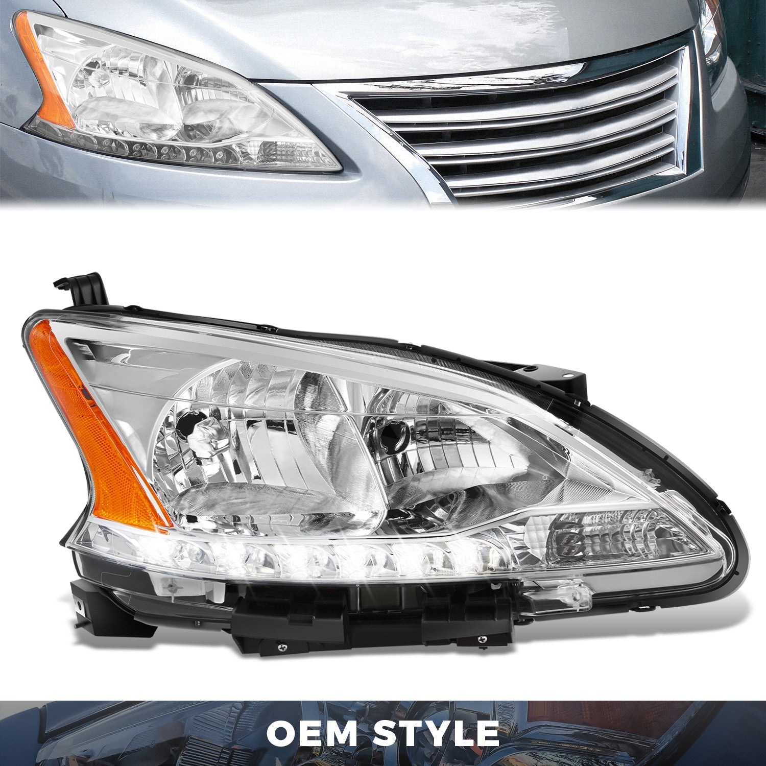 Factory Style Headlight (Right) <br> 13-15 Nissan Sentra