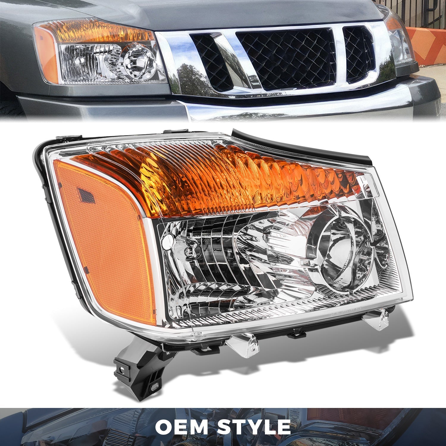 Factory Style Headlight (Right) <br> 08-15 Nissan Titan