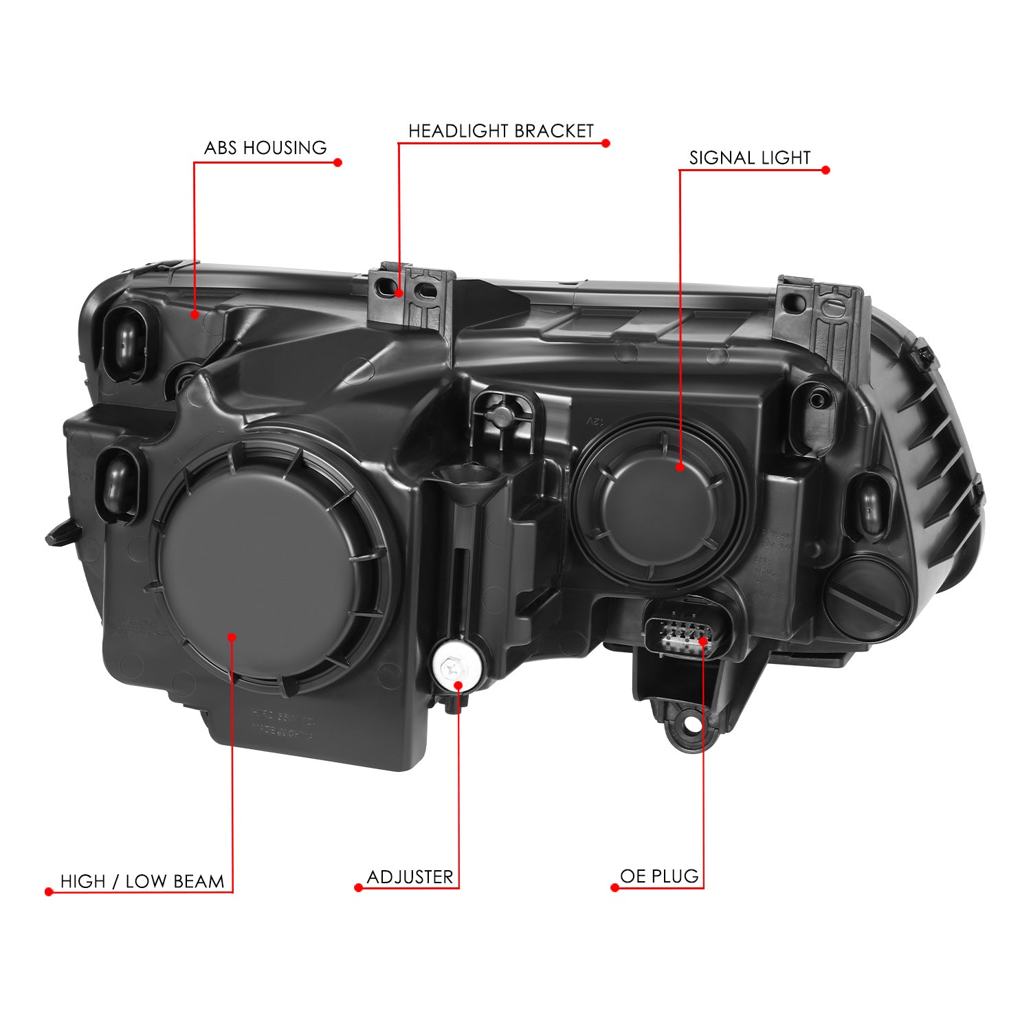 LED DRL Projector Headlight (Left) <br>11-14 Chrysler 300