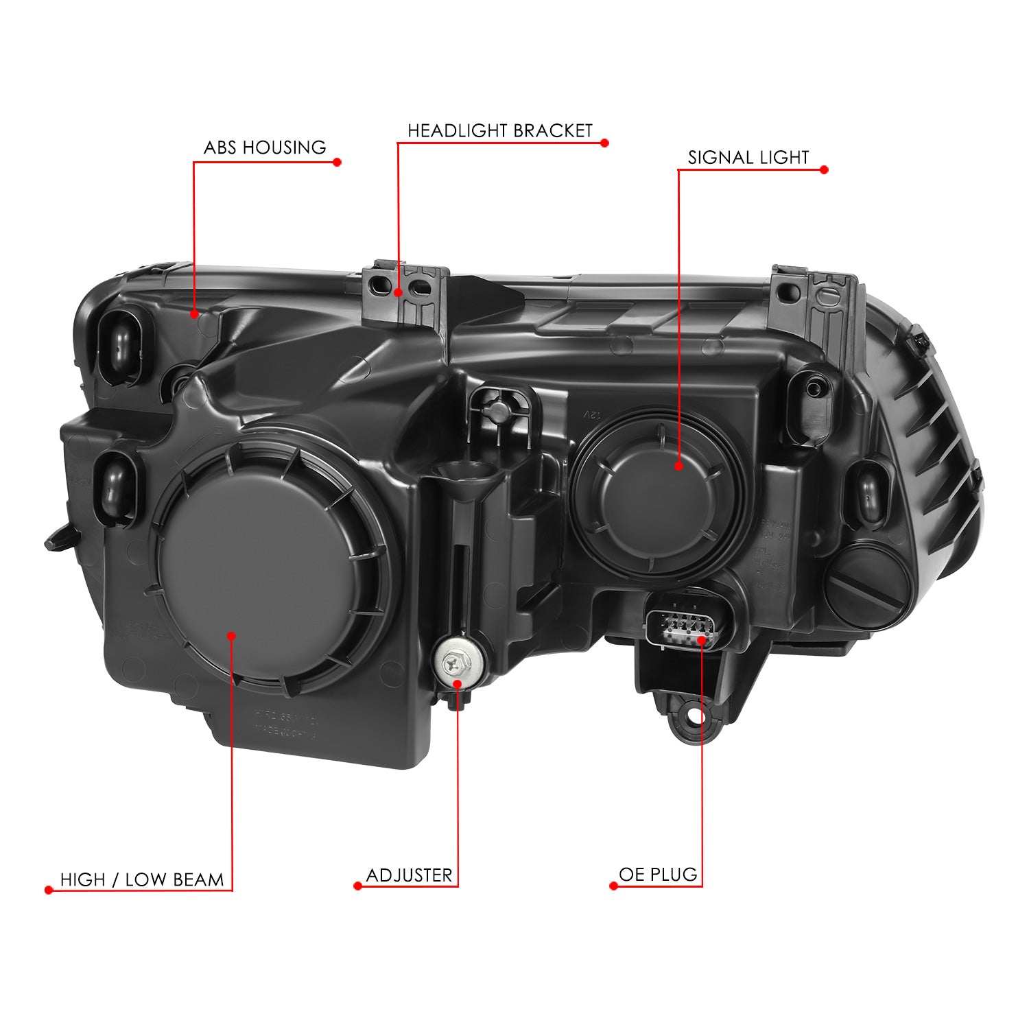 LED DRL Projector Headlight (Left) <br>11-14 Chrysler 300