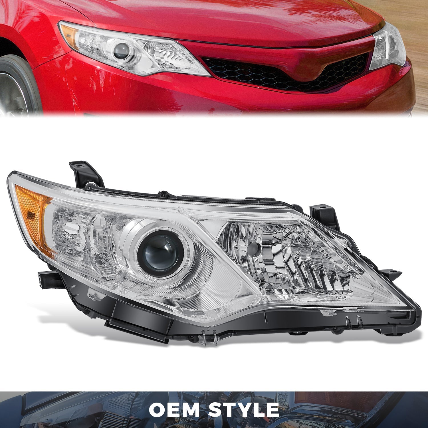 Factory Style Projector Headlight (Right) <br> 12-14 Toyota Camry