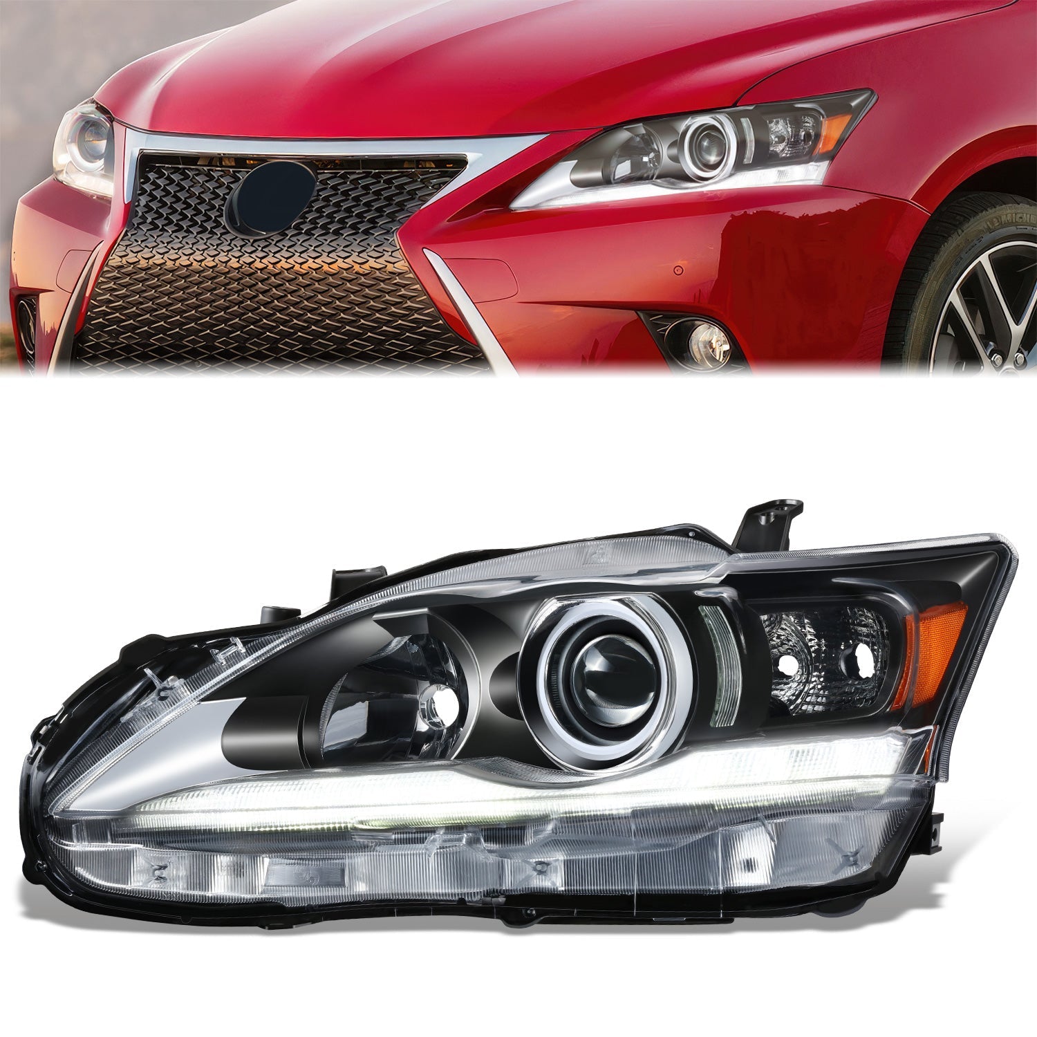 LED DRL Projector Headlight (Left) <br>11-17 Lexus CT200H