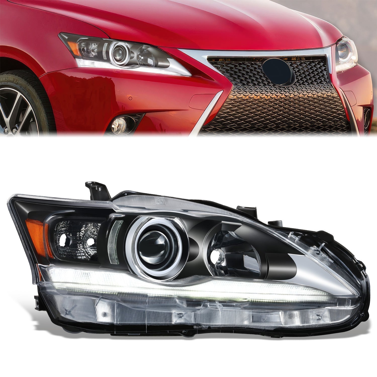 LED DRL Projector Headlight (Right) <br>11-17 Lexus CT200H