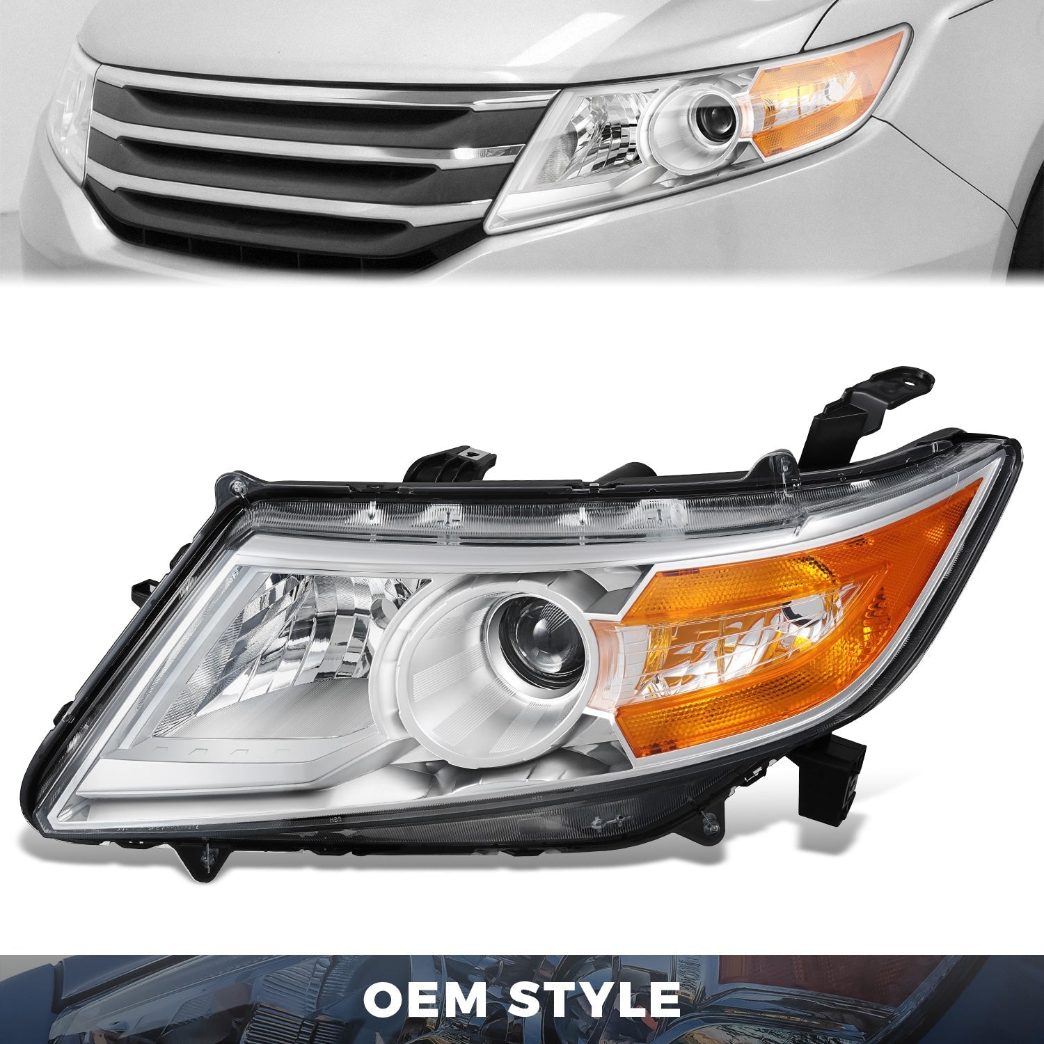 Factory Style Projector Headlight (Left) <br>11-13 Honda Odyssey