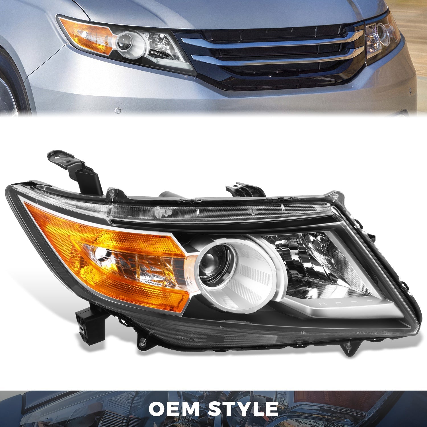 Factory Style Projector Headlight (Right) <br> 14-17 Honda Odyssey