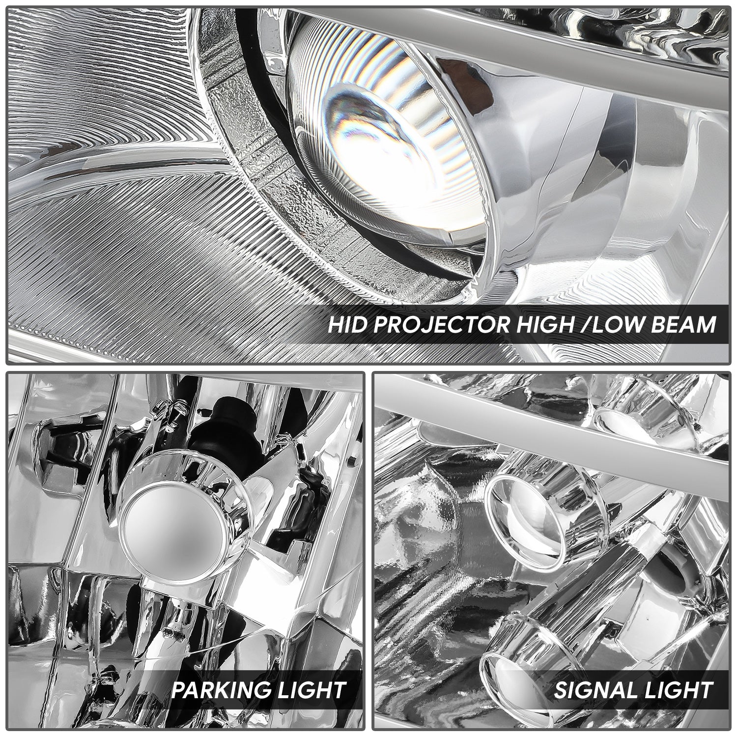 Factory Style Projector Headlight (Left) <br>07-09 Cadillac Escalade