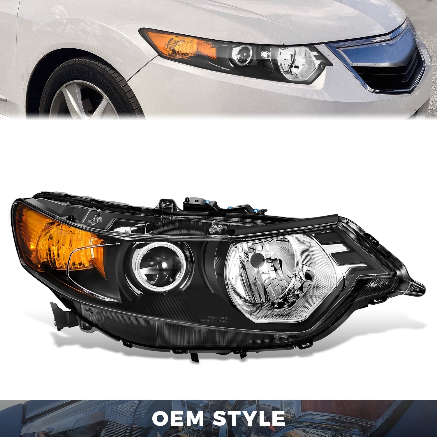 Factory Style Projector Headlight (Right) <br> 09-14 Acura Tsx