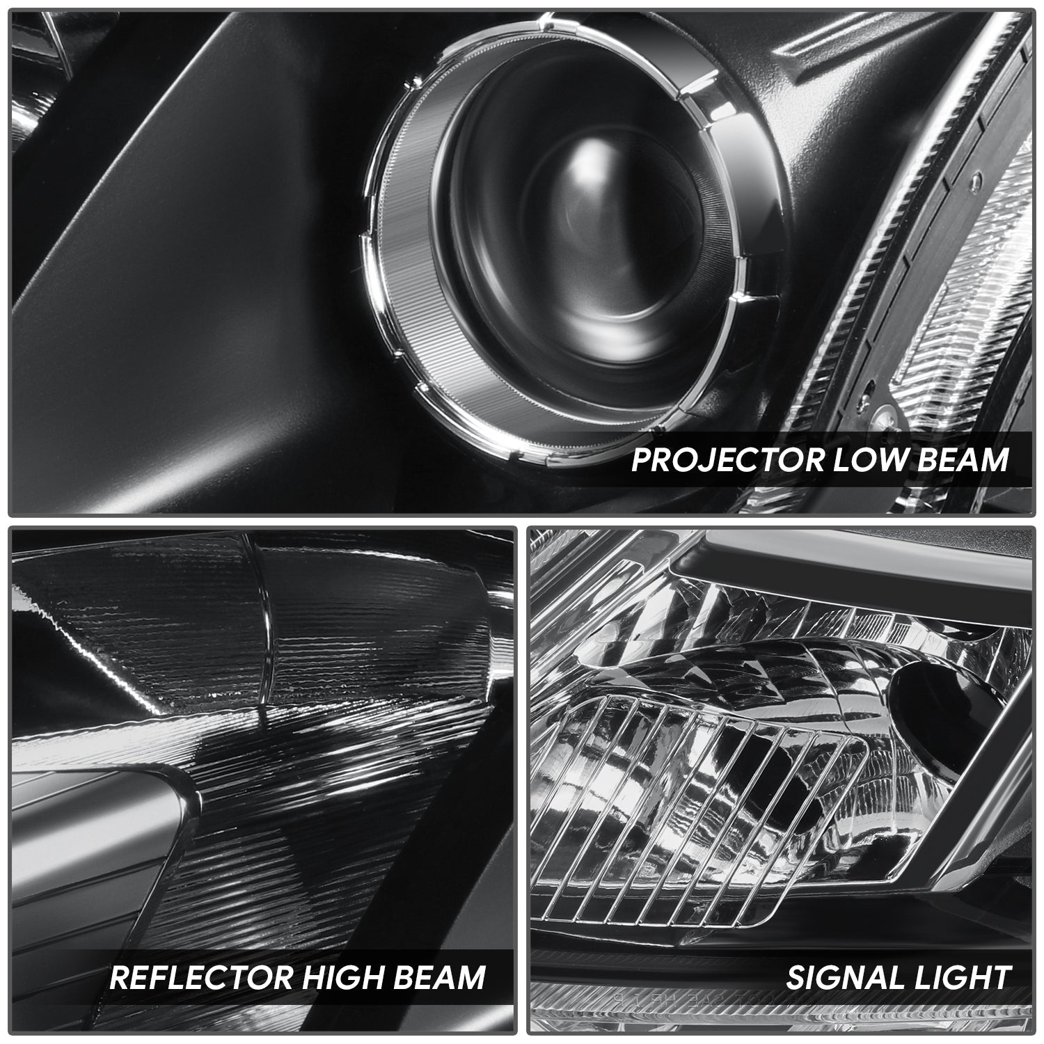 Factory Style Projector Headlight (Left) <br> 10-12 Ford Fusion