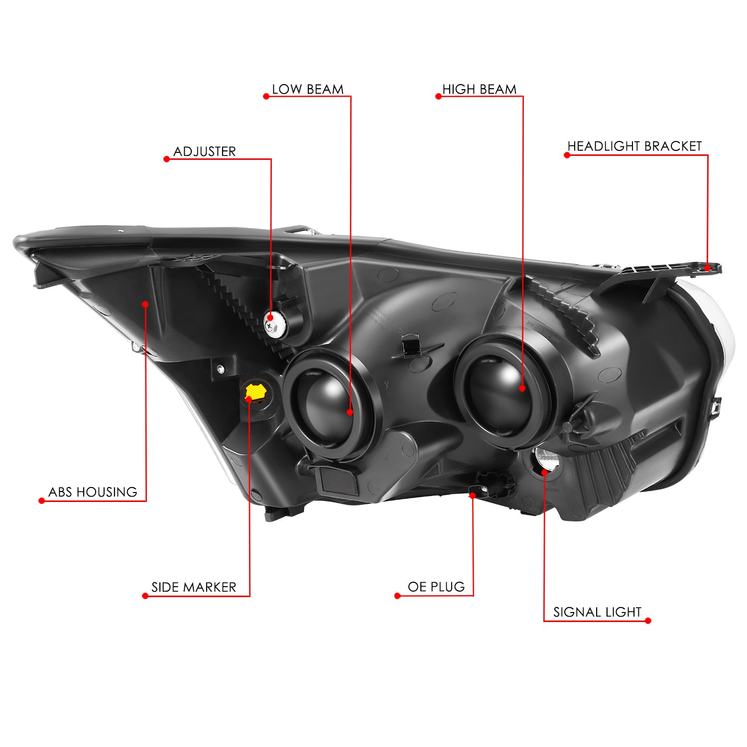 Factory Style Headlight (Left) <br> 15-23 Ford Transit 150, 250, 350