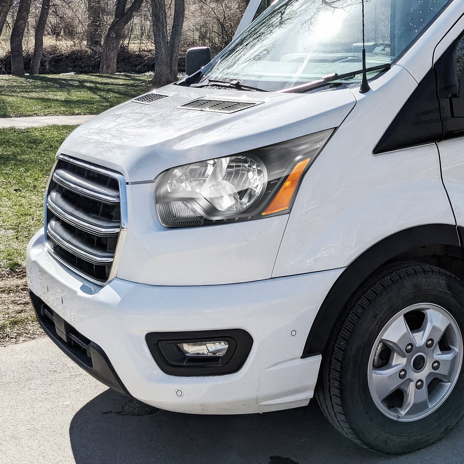 Factory Style Headlight (Left) <br> 15-23 Ford Transit 150, 250, 350