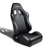 PVC Leather Racing Seat w/Universal Slider - Carbon Fiber Look