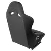 Black Woven Fabric Vinyl Bolsters Racing Seat <BR>21.5 X 22 X 36 In. Overall Dimensions