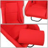 2Pcs Red Woven Fabric Fiberglass Fixed Position Racing Bucket Seats