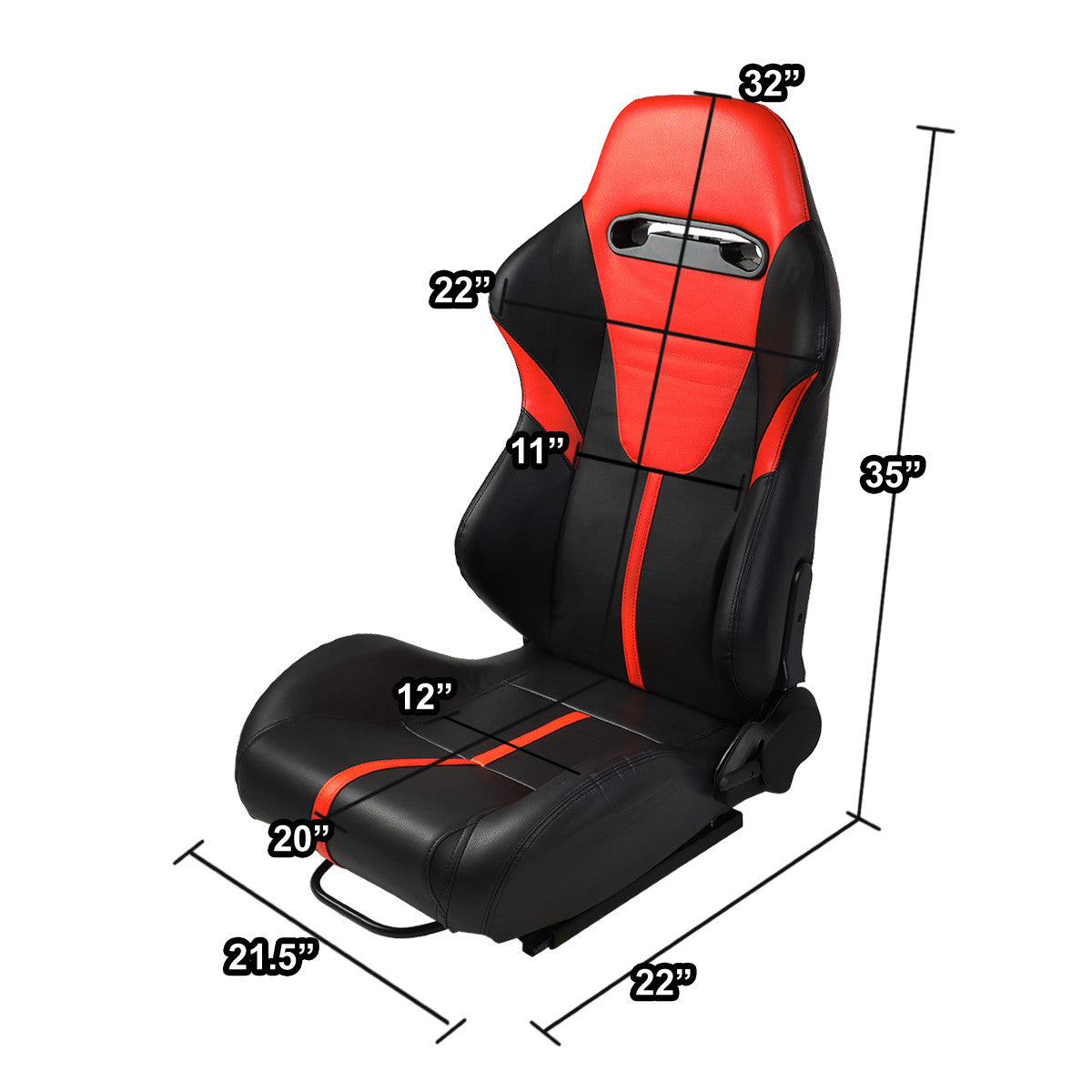Racing Seats - Reclinable - Leather - Type-R - Pair