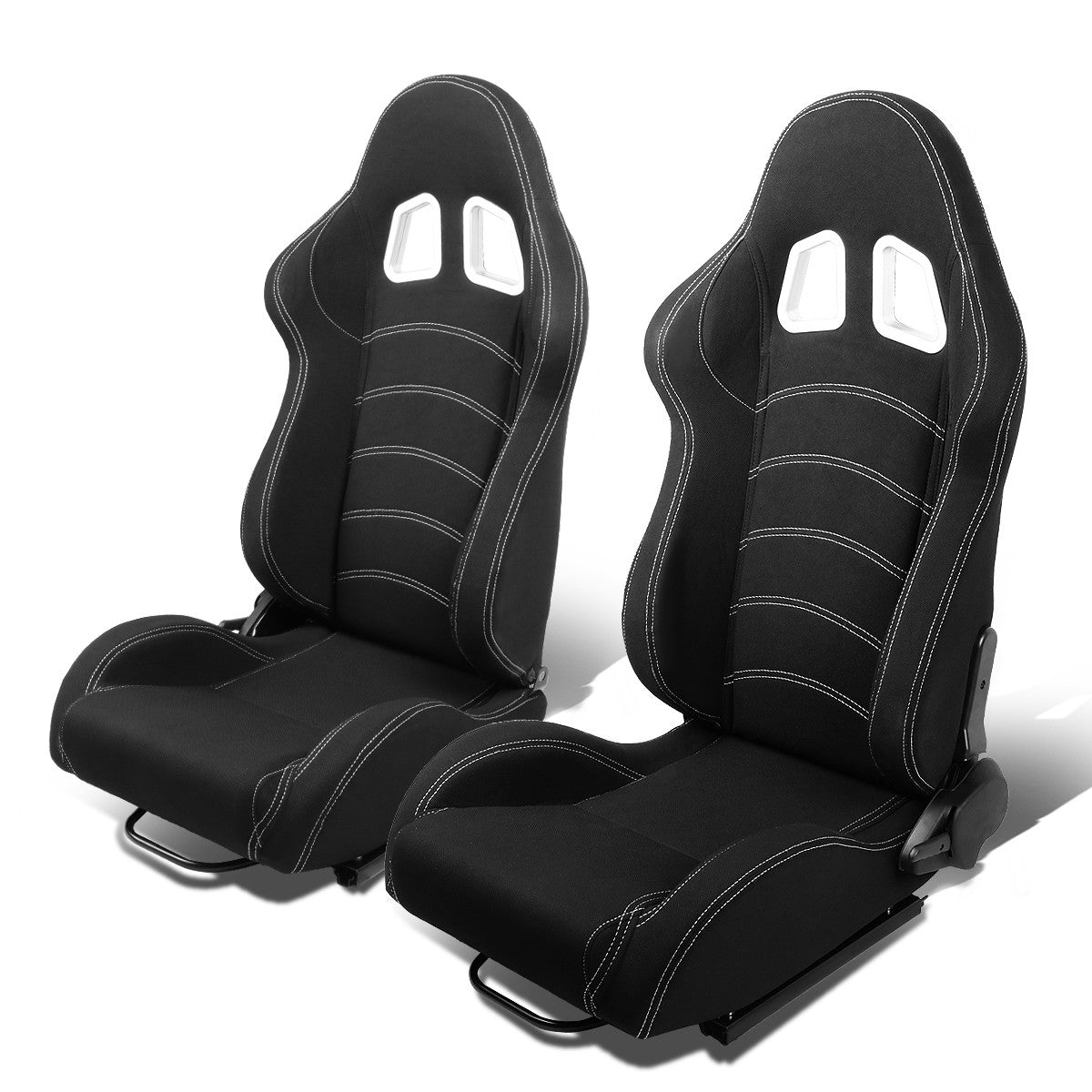 Racing Seats - Reclinable - Woven Fabric - Pair