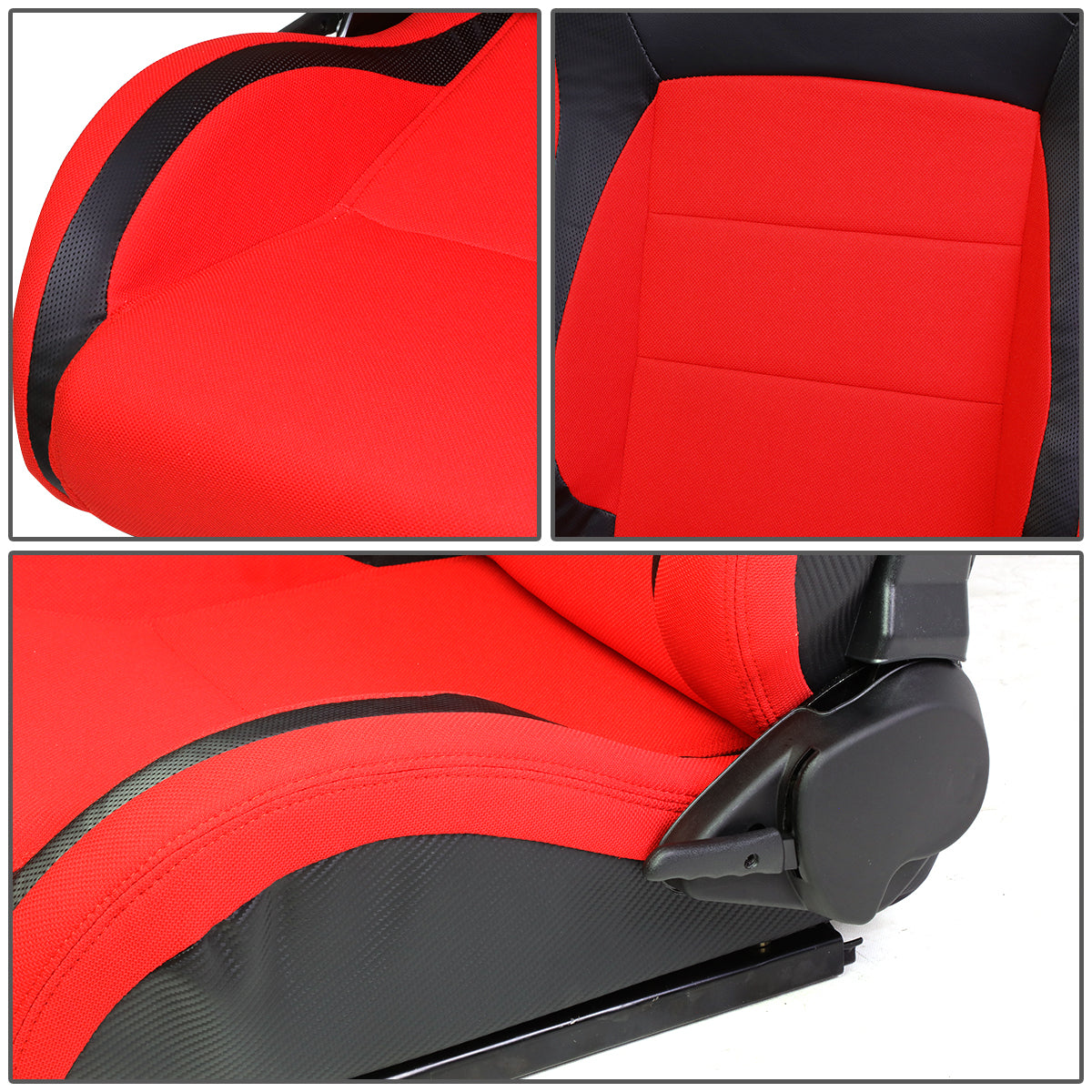 Racing Seats - Reclinable - Fabric - Pair